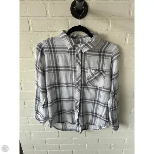 Top Long Sleeve By Rails In Black & White, Size: S