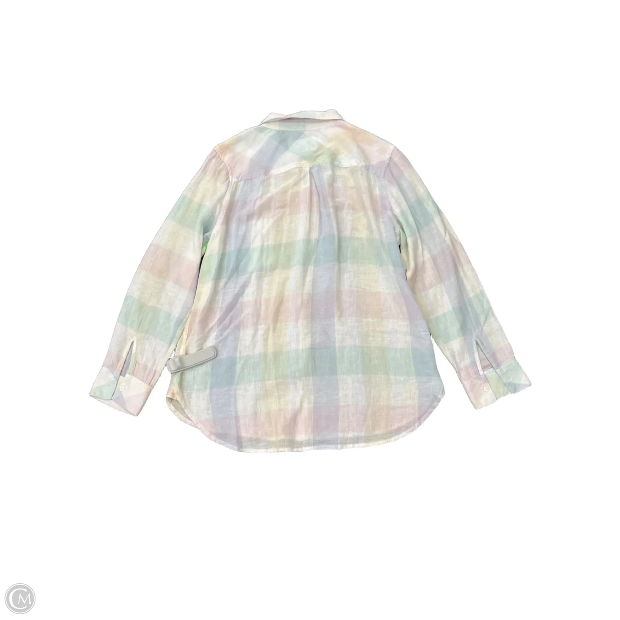 Top Long Sleeve By Rails In Plaid Pattern, Size: S