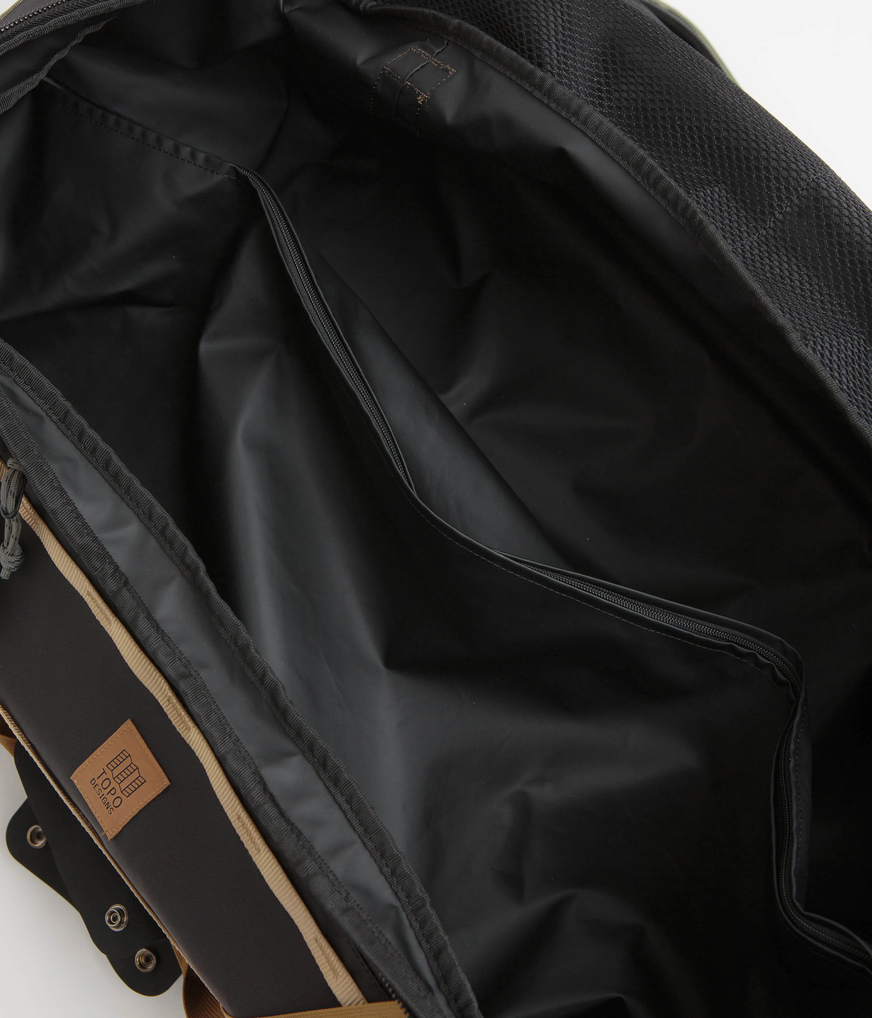 Topo Designs Mountain 90L Roller Duffel Bag - Black / Neutral