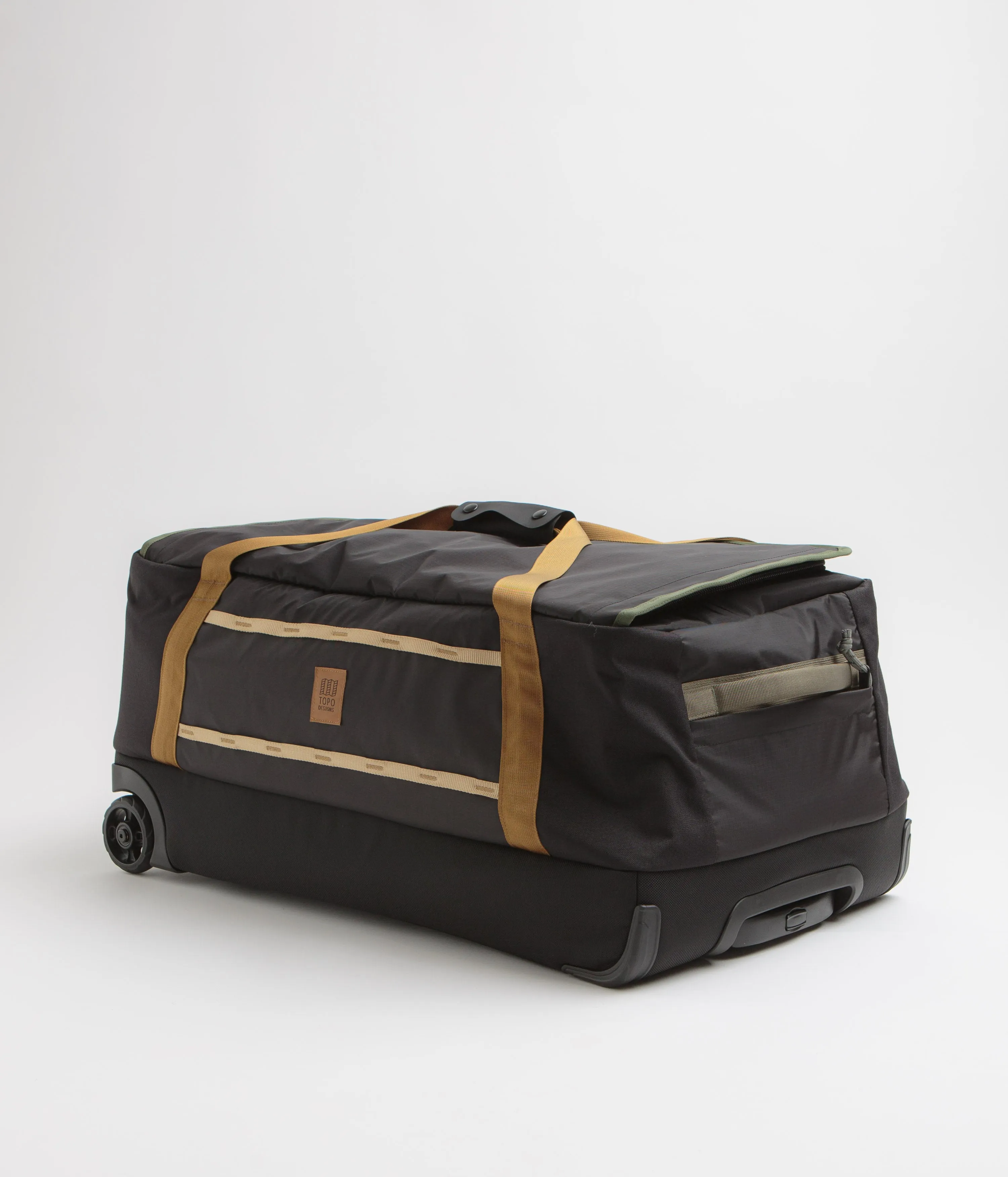 Topo Designs Mountain 90L Roller Duffel Bag - Black / Neutral
