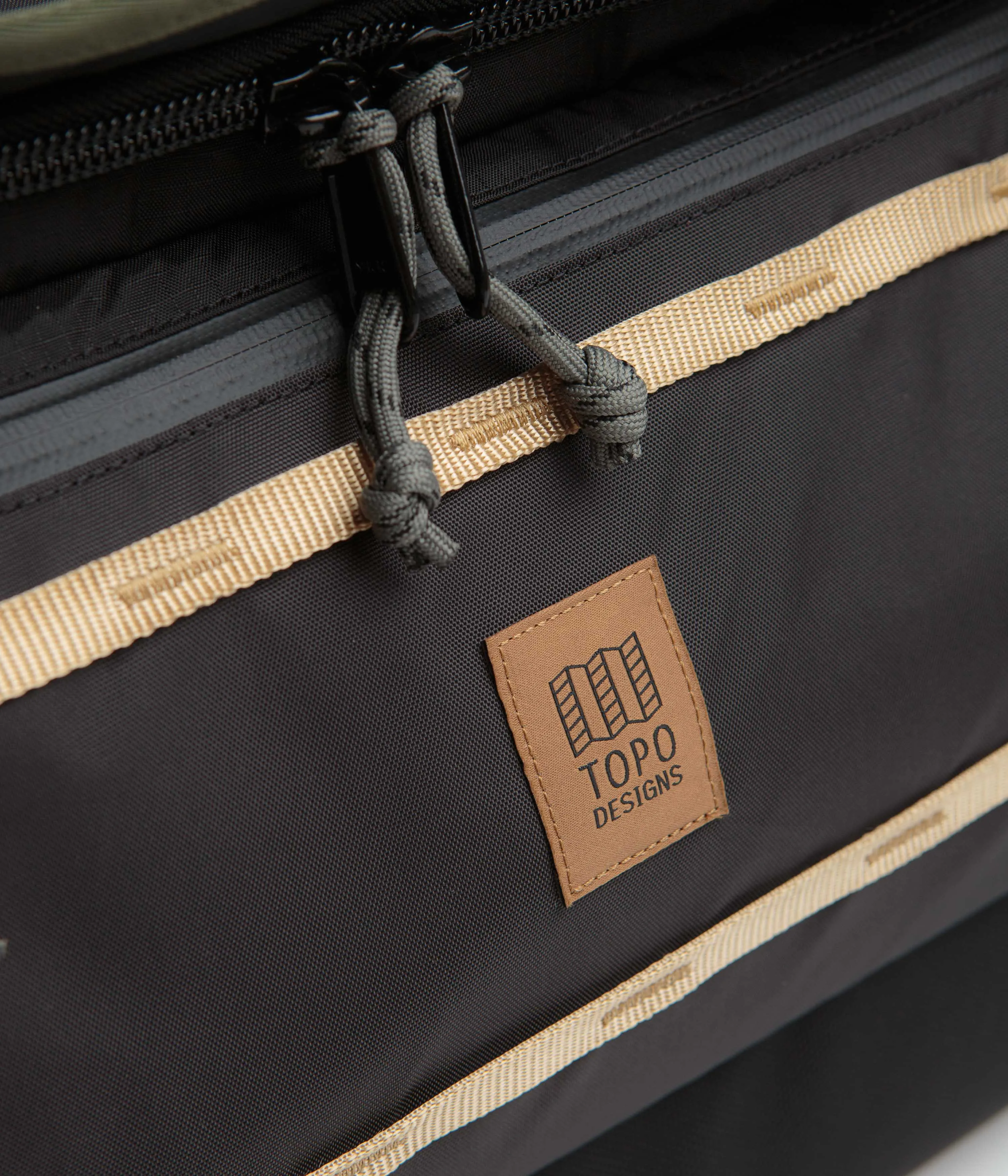 Topo Designs Mountain 90L Roller Duffel Bag - Black / Neutral