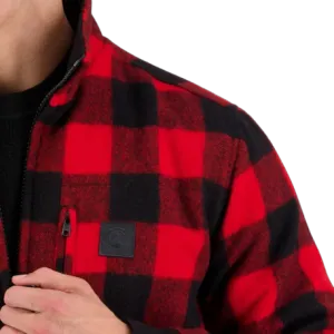 Traquair Station Wool Jacket - Red & Black Check