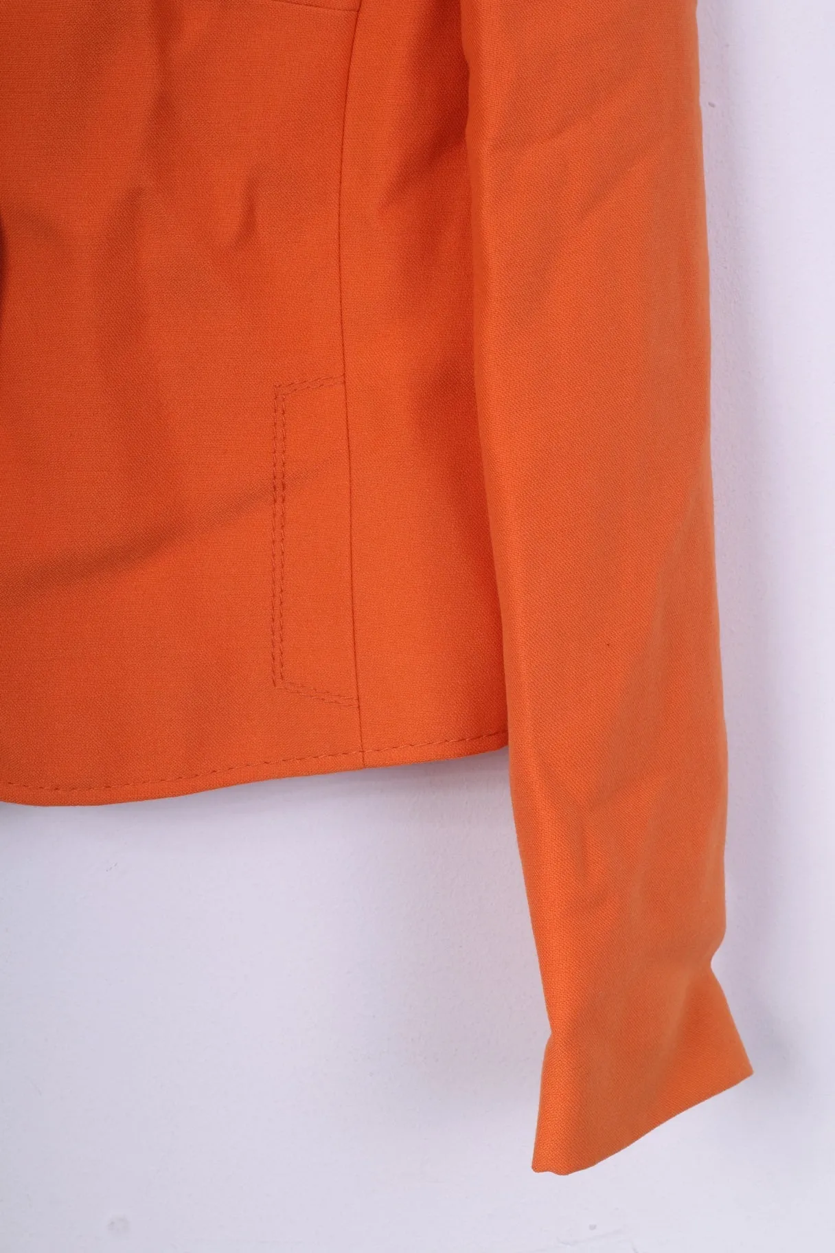 Trevira Womens 40 M Blazer Single Breasted Orange Jacket Vintage