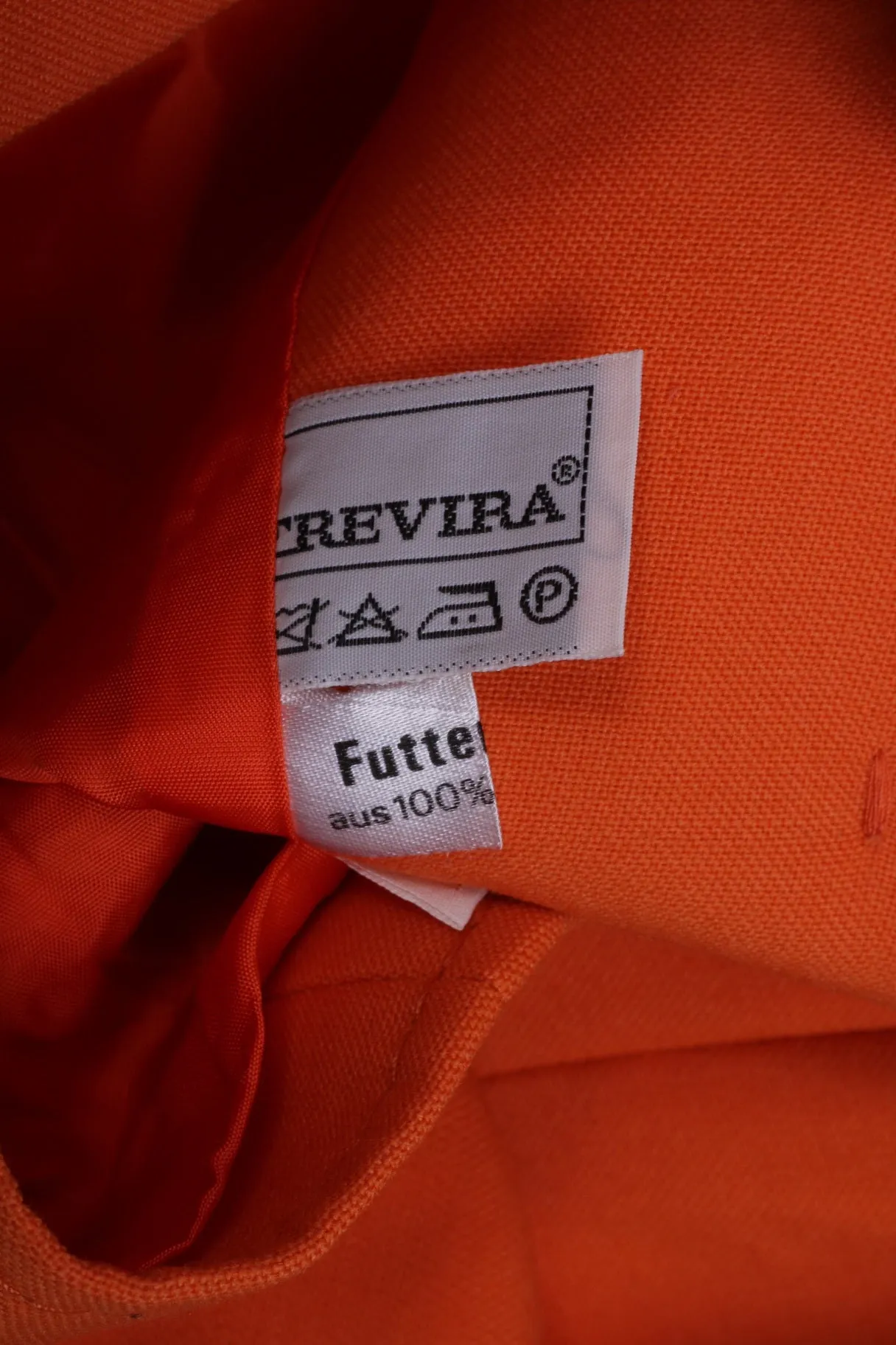 Trevira Womens 40 M Blazer Single Breasted Orange Jacket Vintage