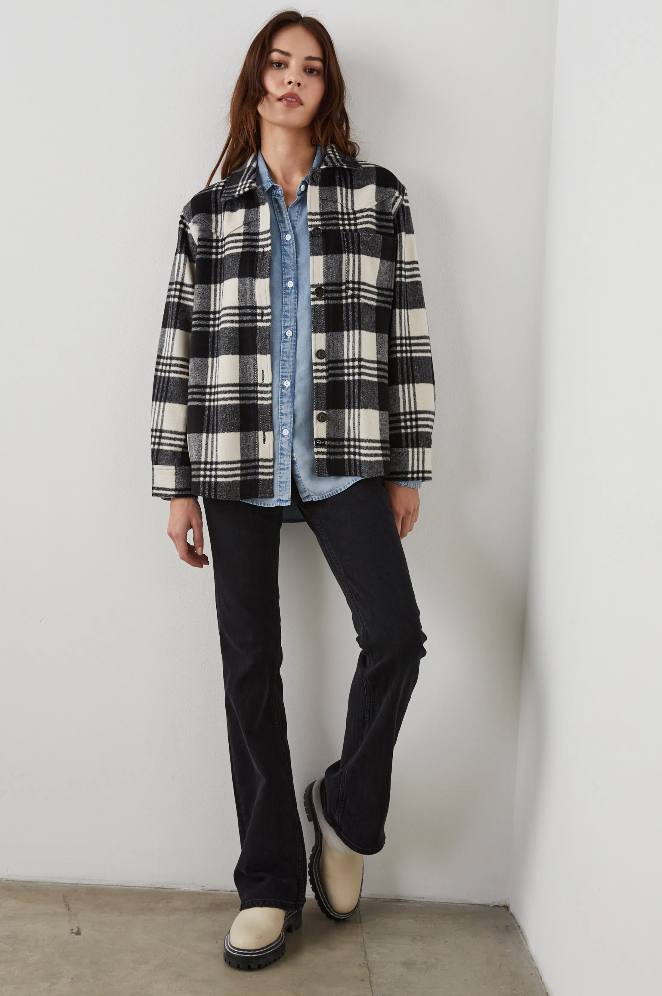 TRIPP SHIRT JACKET - OYSTER BLACK Rails