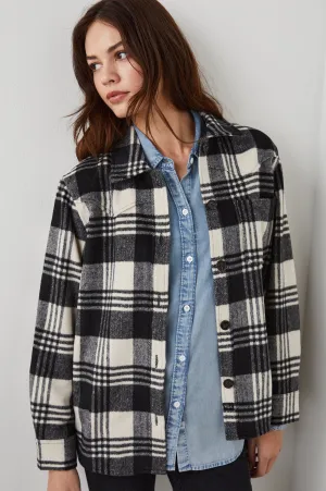 TRIPP SHIRT JACKET - OYSTER BLACK Rails