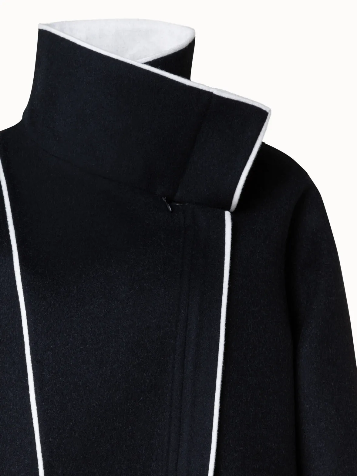 Two-Tone Wool Cashmere Double-Face Jacket Akris