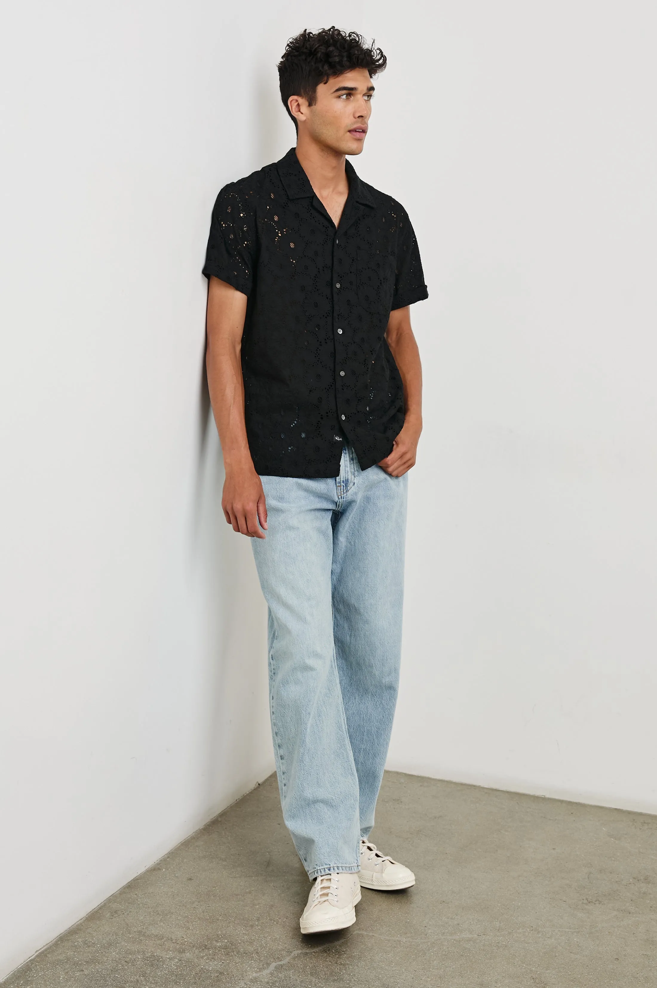 TYLER SHIRT - BLACK FLORAL Rails