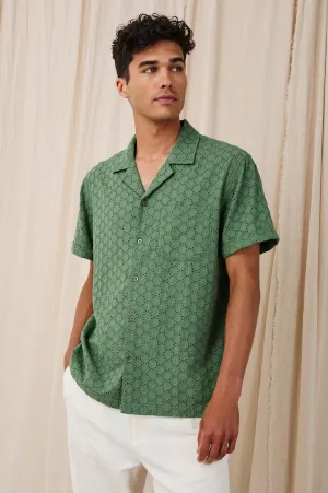 TYLER SHIRT - GREEN DOTS Rails