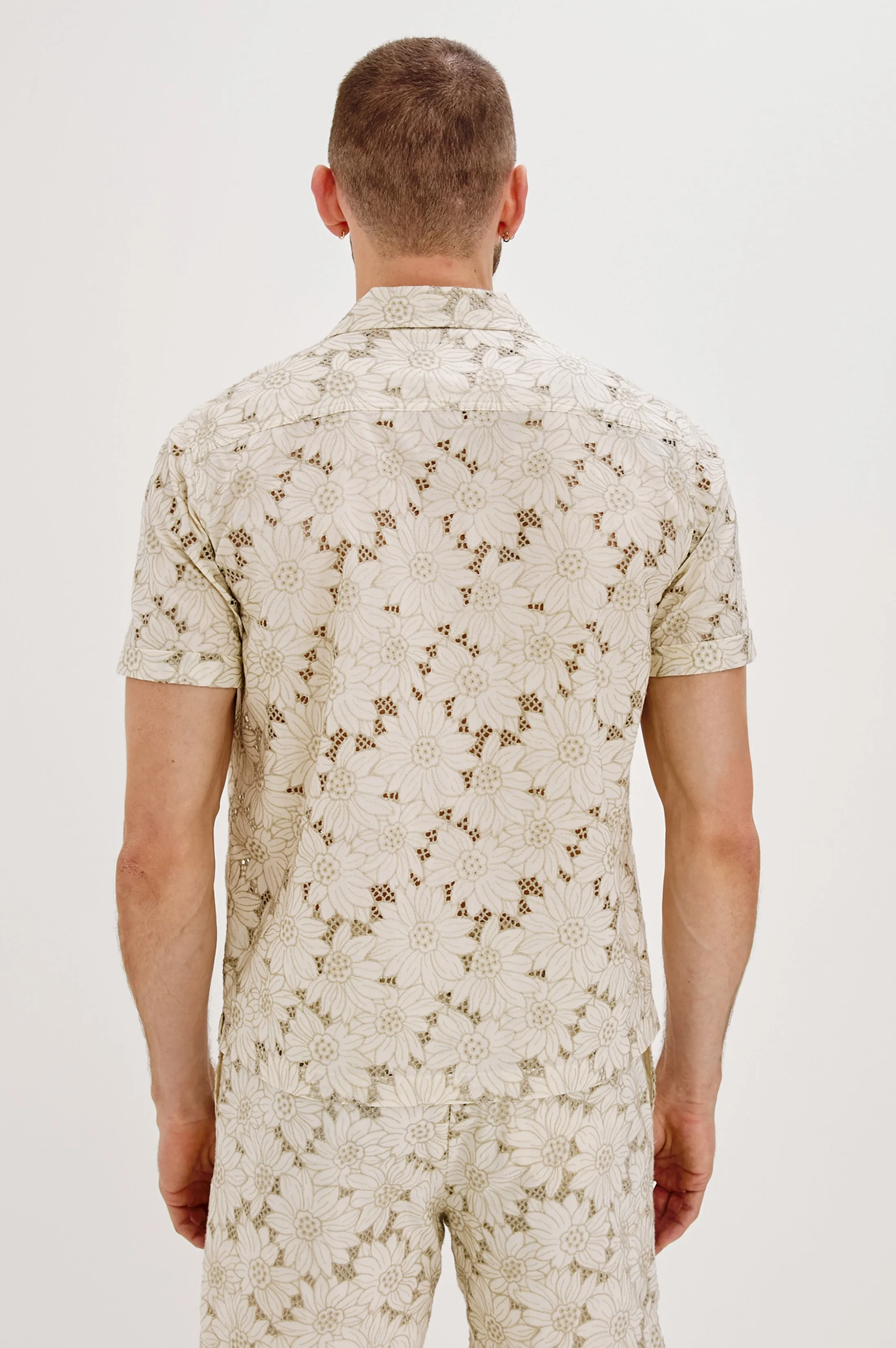 TYLER SHIRT - KHAKI WHITE SUNFLOWER Rails