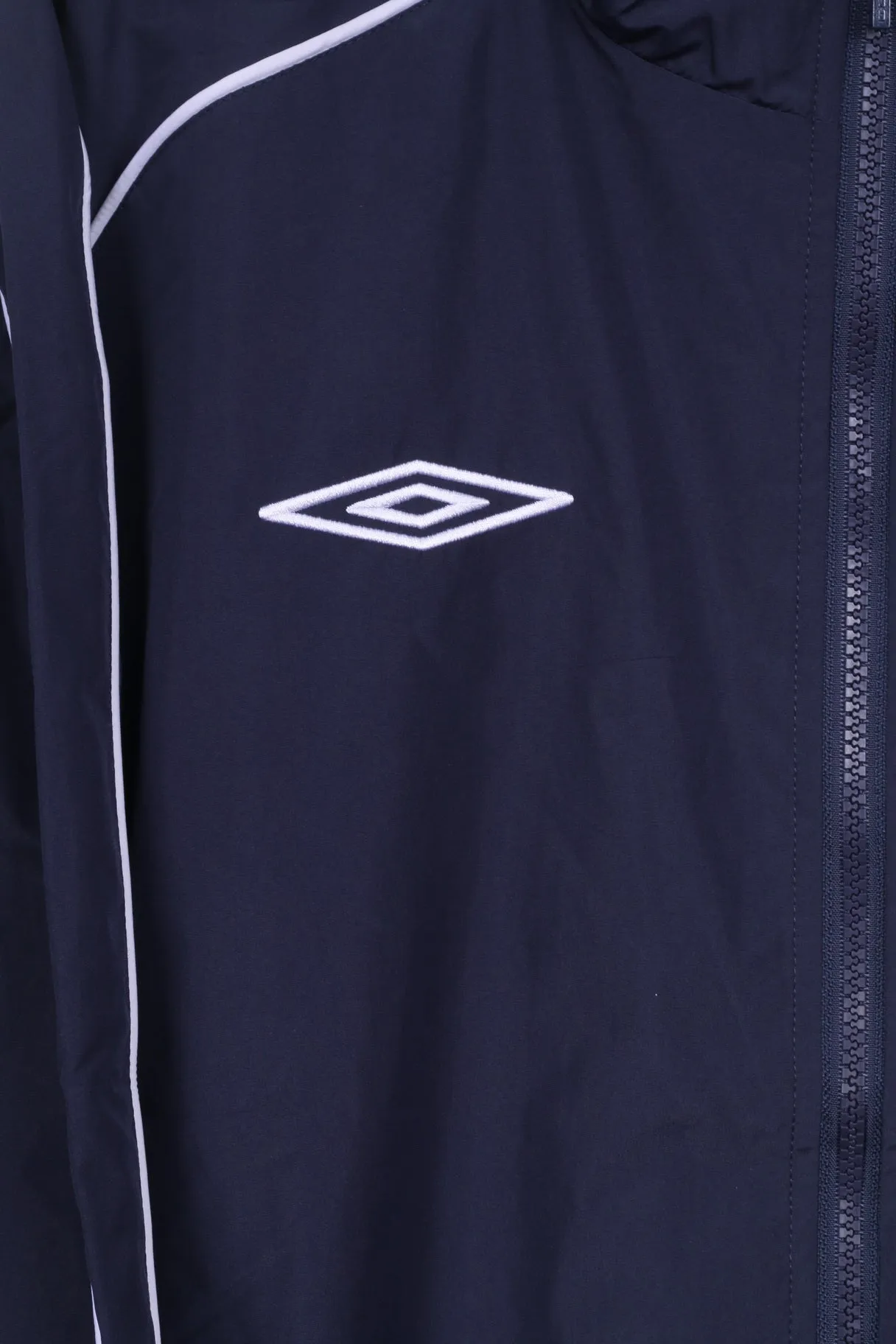 Umbro Mens L Jacket Navy Zip Up Lightweight Football Sport Top