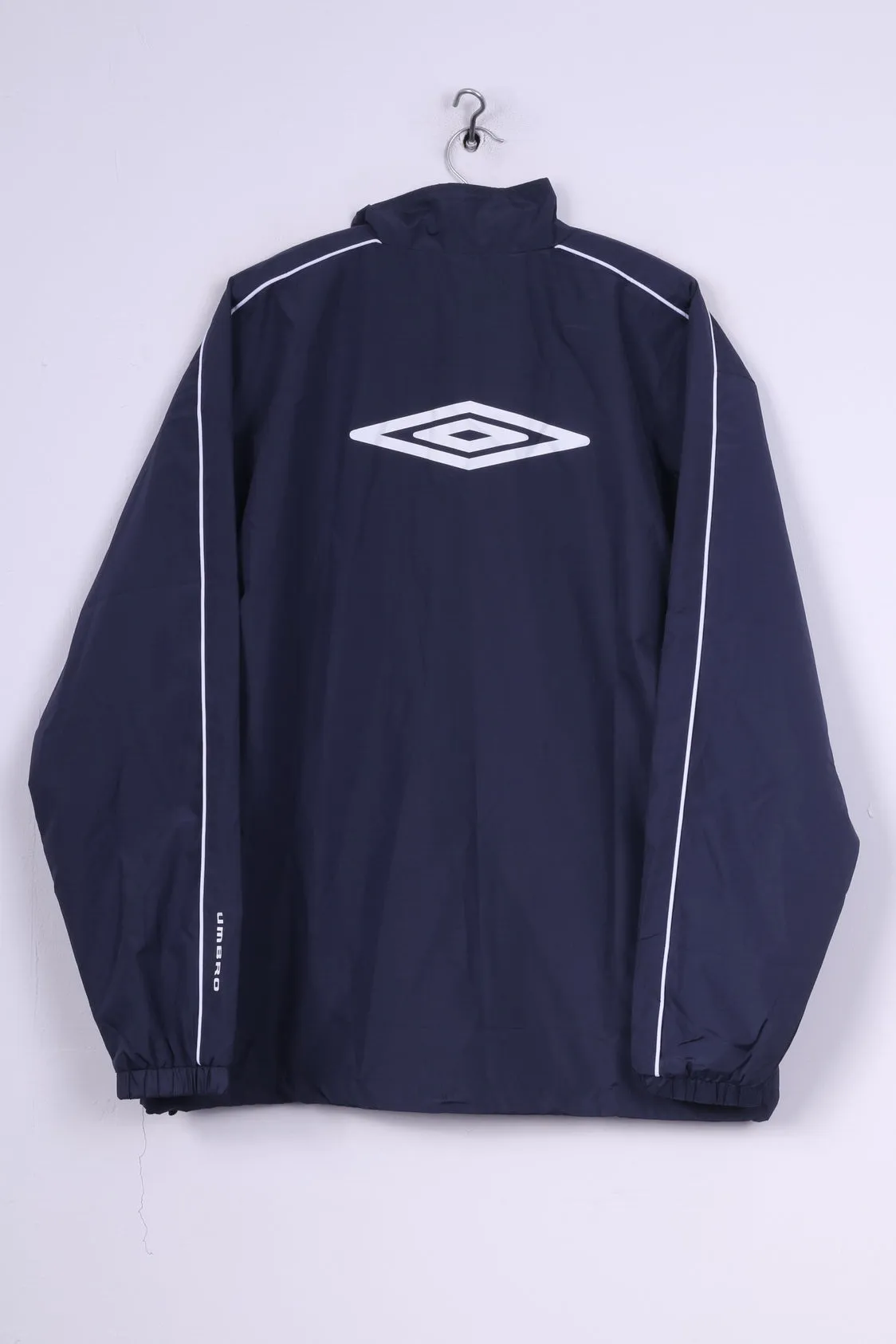 Umbro Mens L Jacket Navy Zip Up Lightweight Football Sport Top
