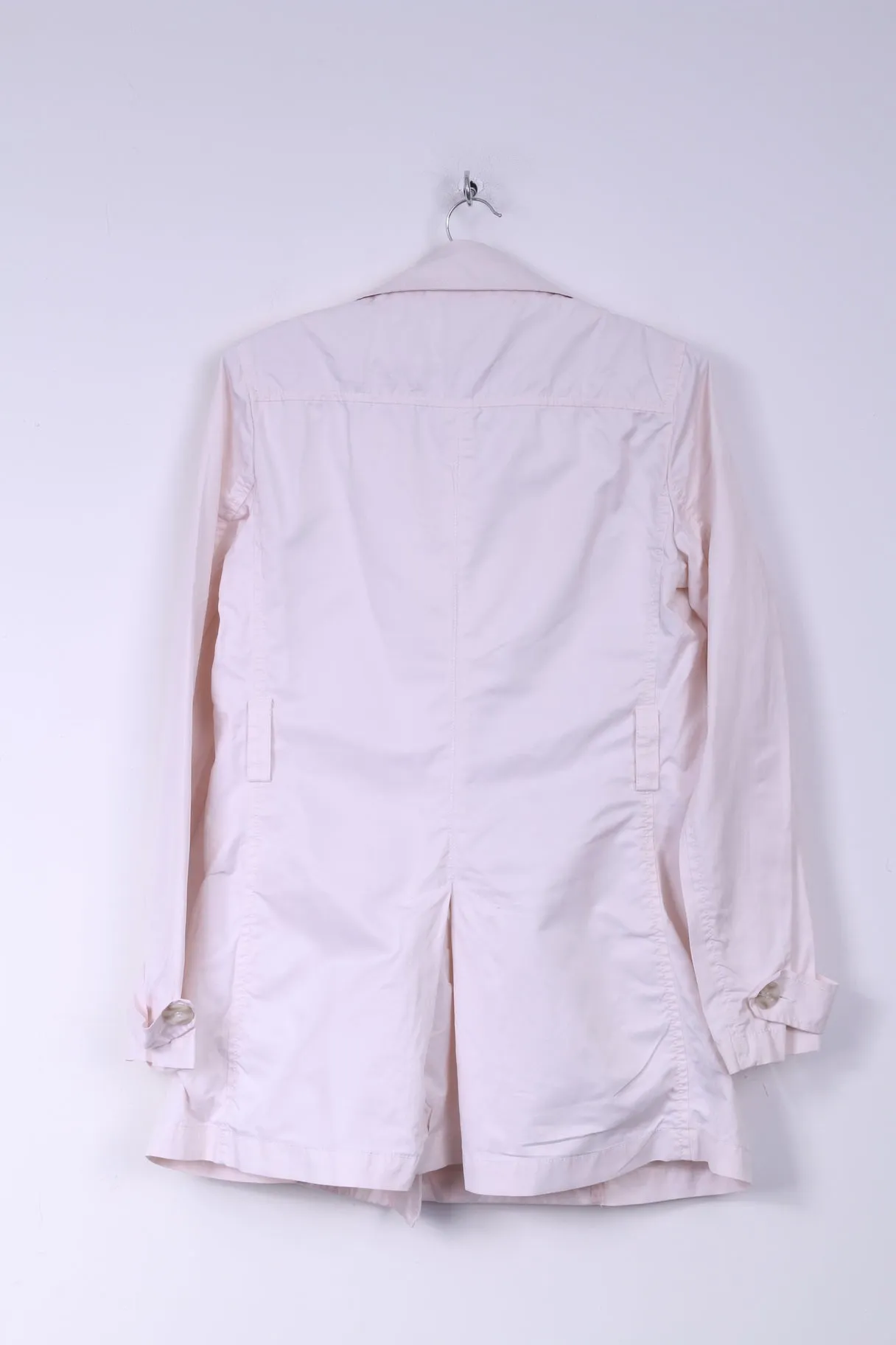United Colors Of Benetton Womens 44 XL Jacket Double Breasted Light Pink Cotton