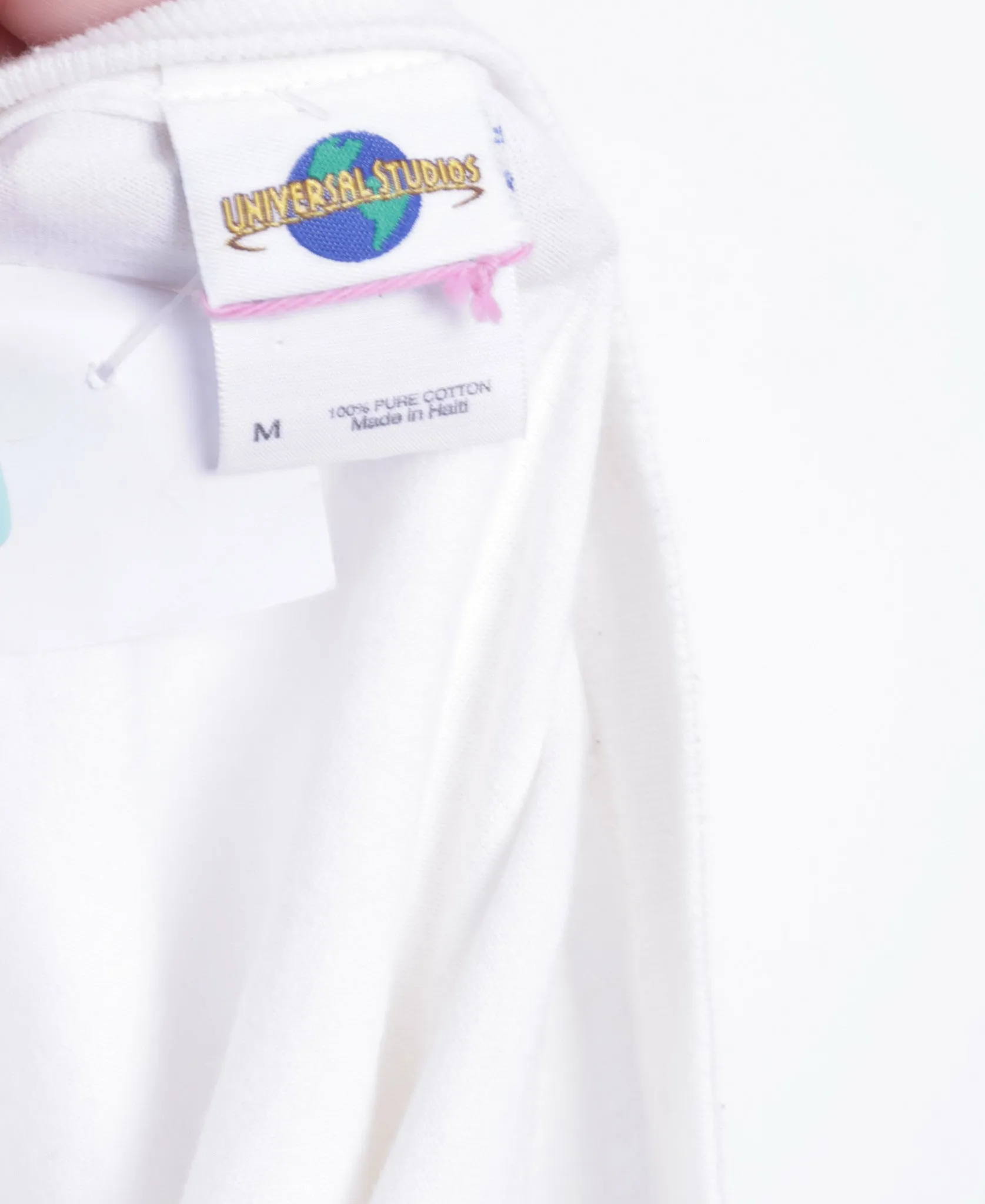 Universal Studios Mens M Shirt White Crew Neck Cotton Vintage 90s