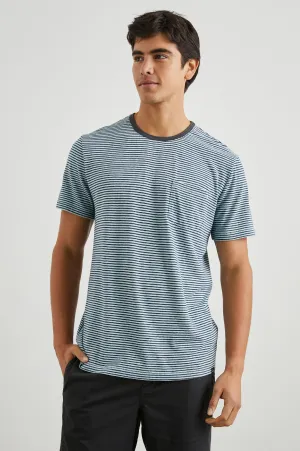 VALENCIA T-SHIRT - CERULEAN SKY STRIPE Rails