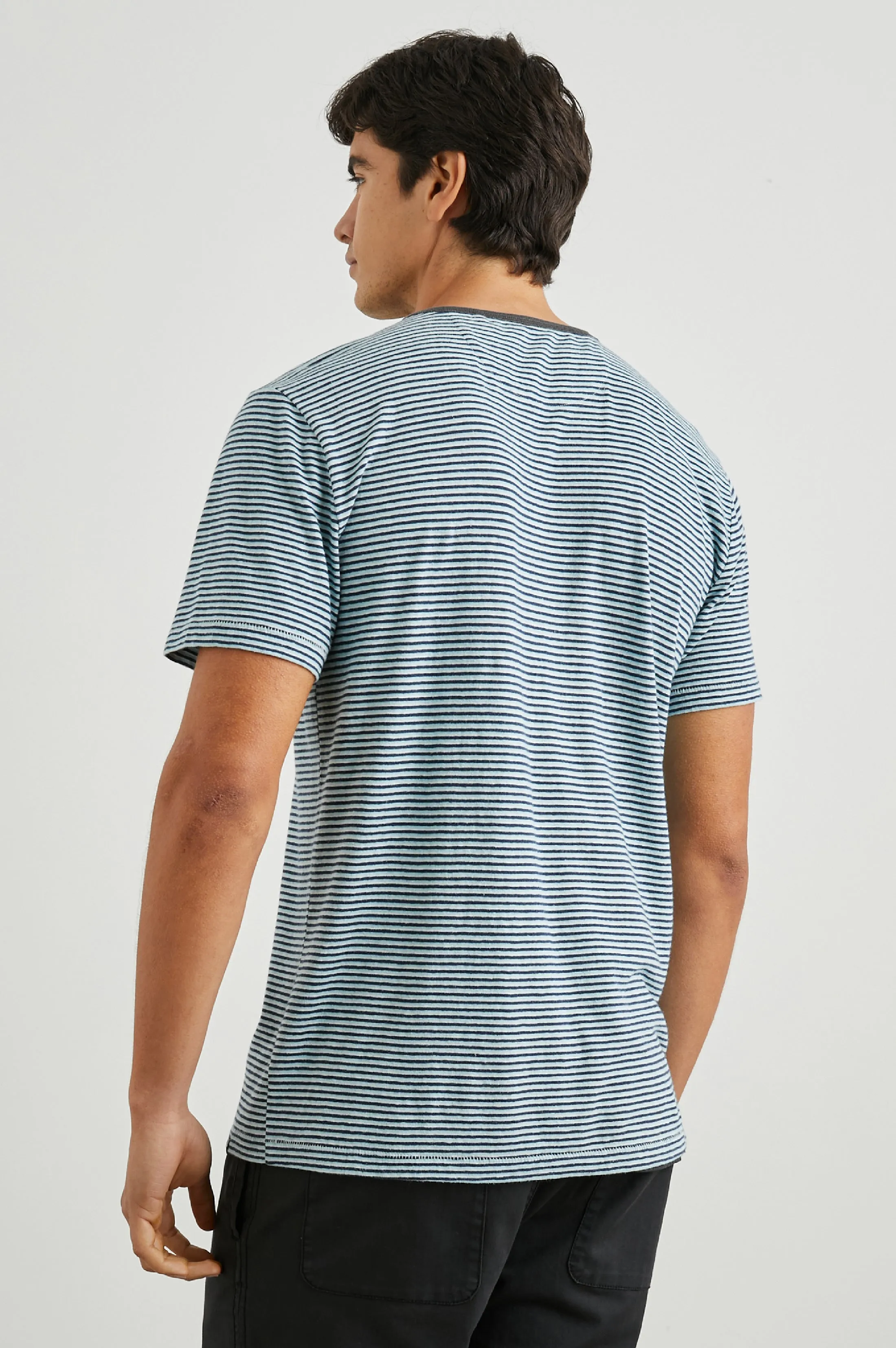 VALENCIA T-SHIRT - CERULEAN SKY STRIPE Rails