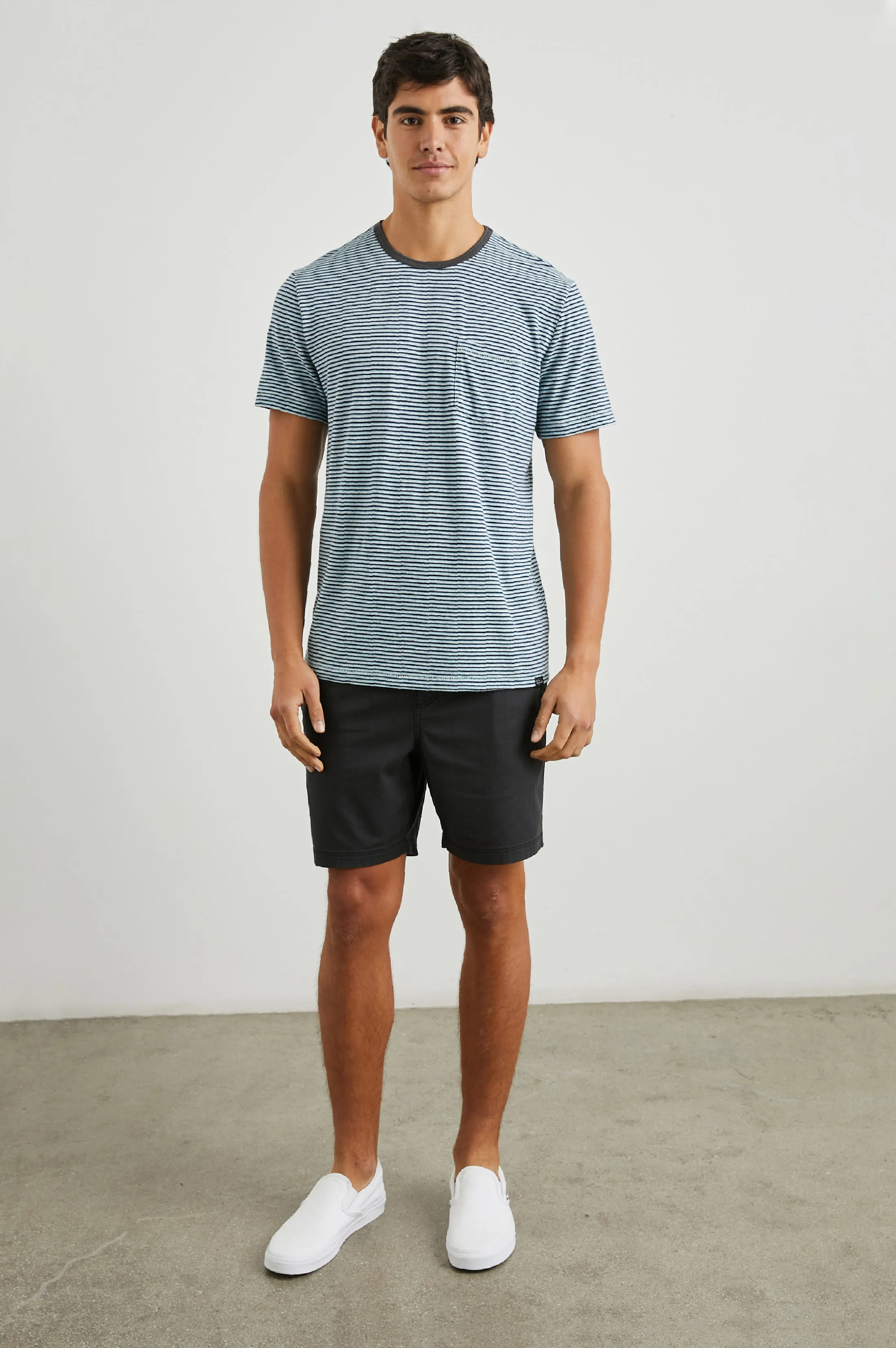 VALENCIA T-SHIRT - CERULEAN SKY STRIPE Rails