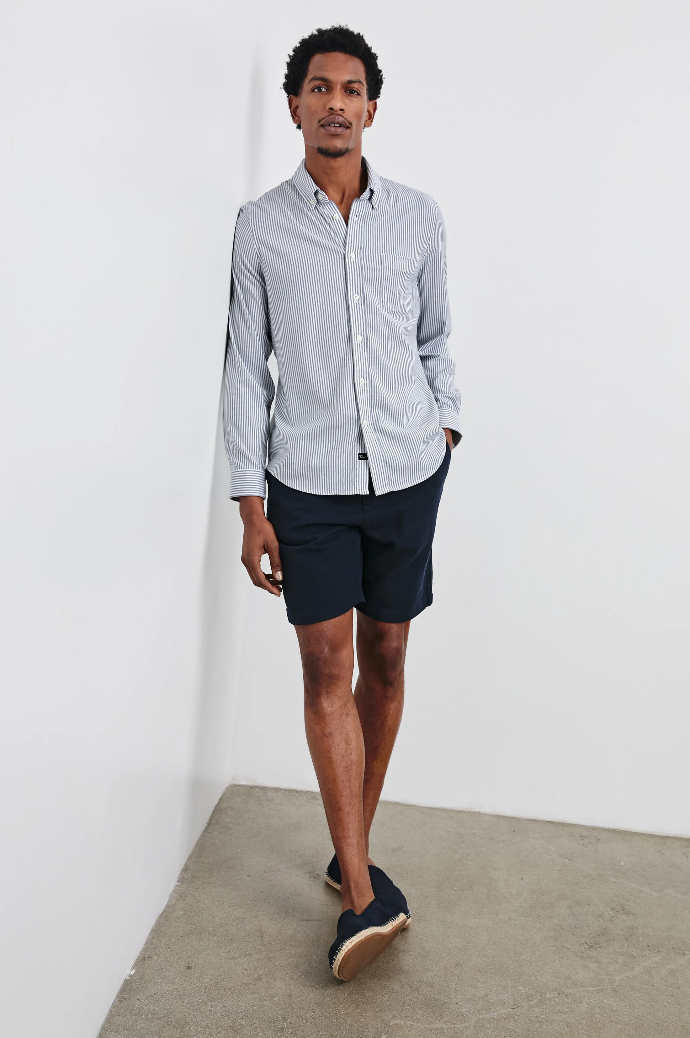 VANCE SHIRT - BLUE WHITE STRIPE Rails