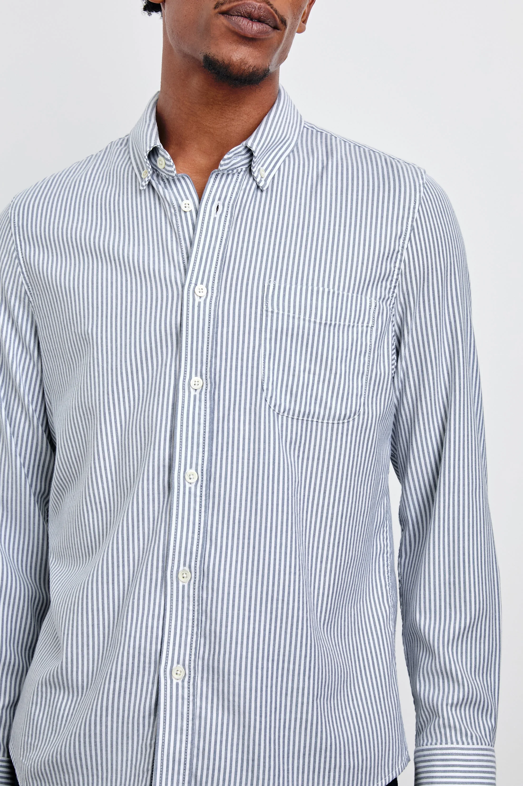 VANCE SHIRT - BLUE WHITE STRIPE Rails