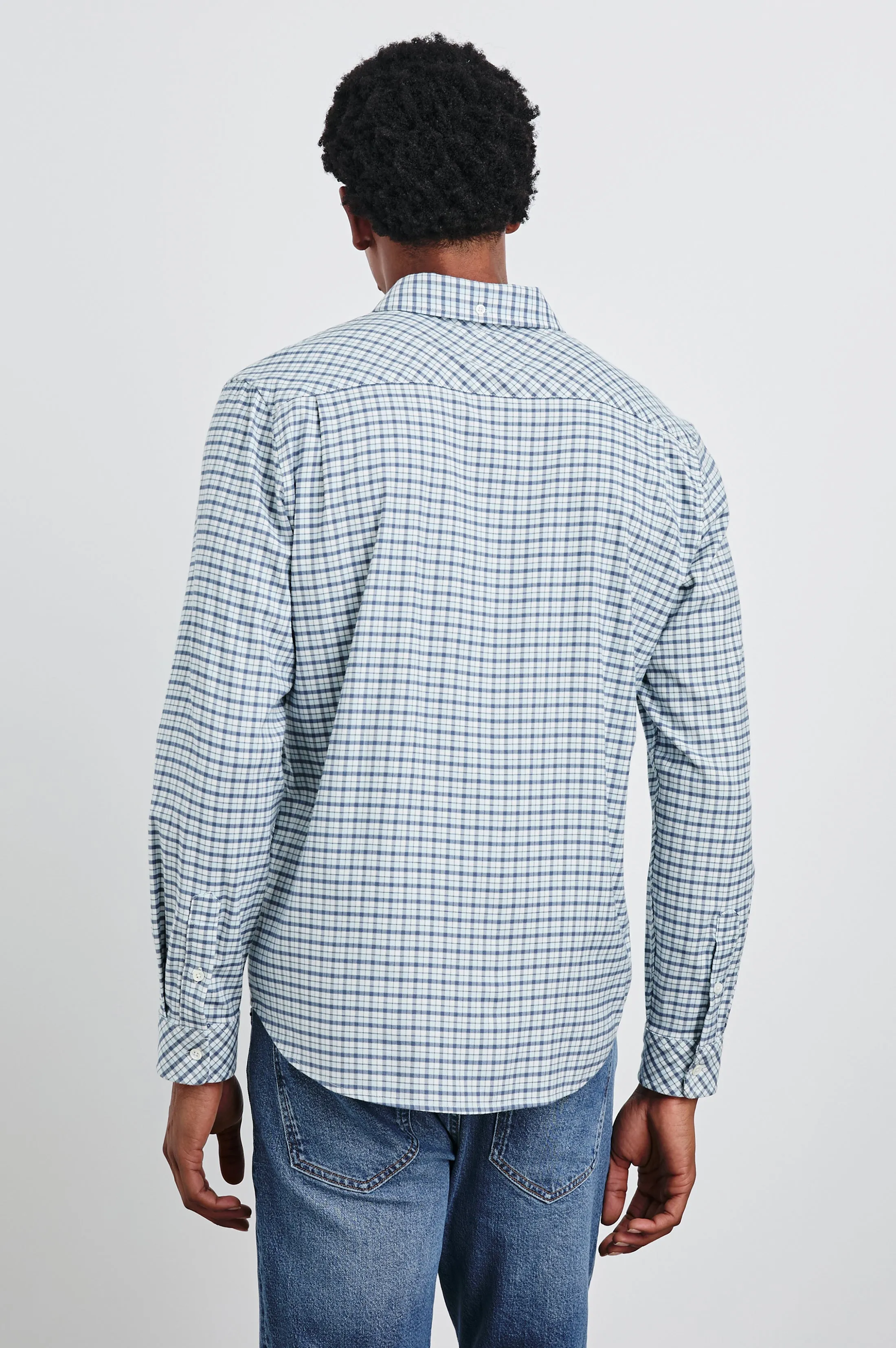 VANCE SHIRT - STELLAR NAVY CHECK Rails
