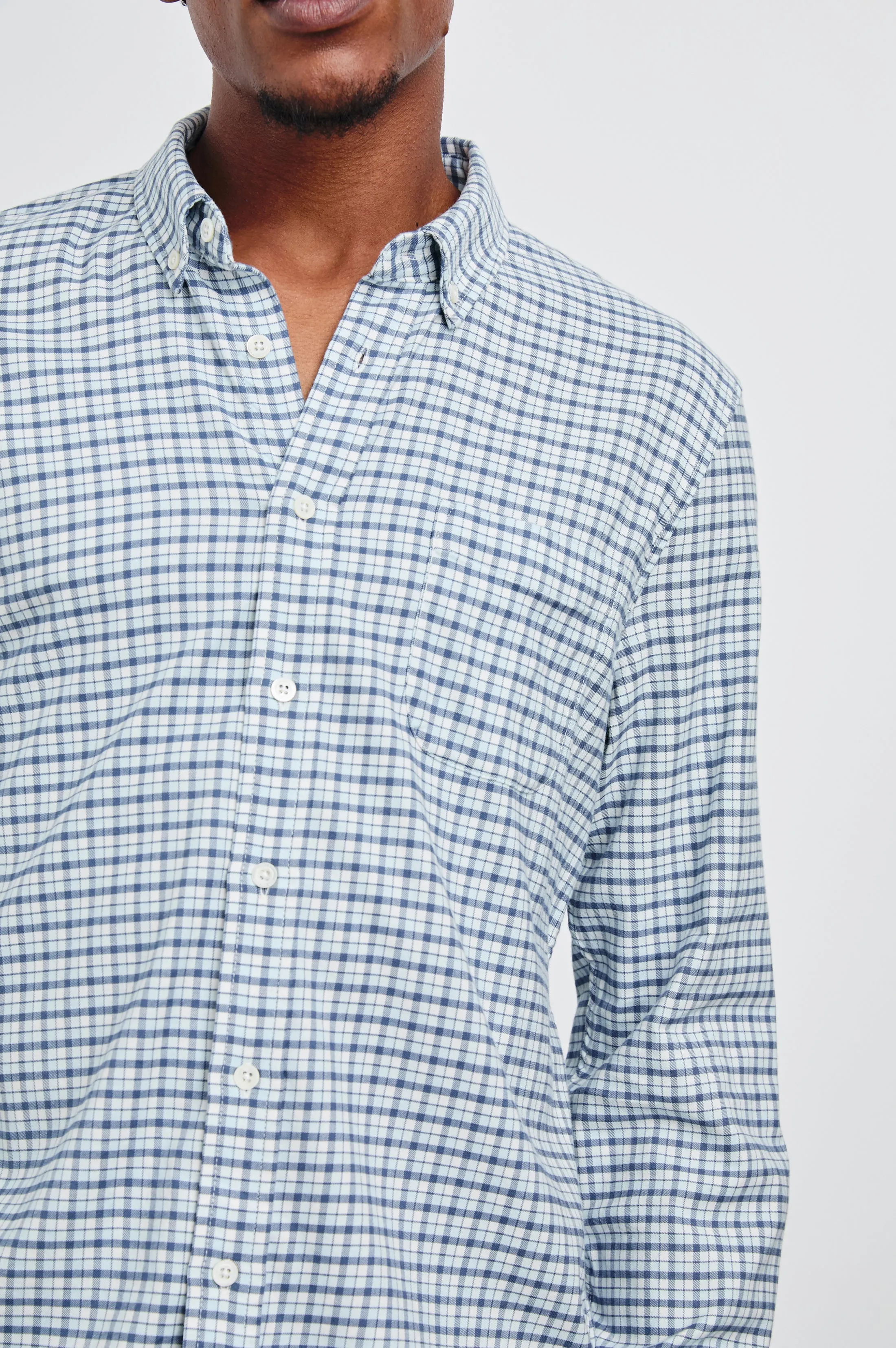 VANCE SHIRT - STELLAR NAVY CHECK Rails