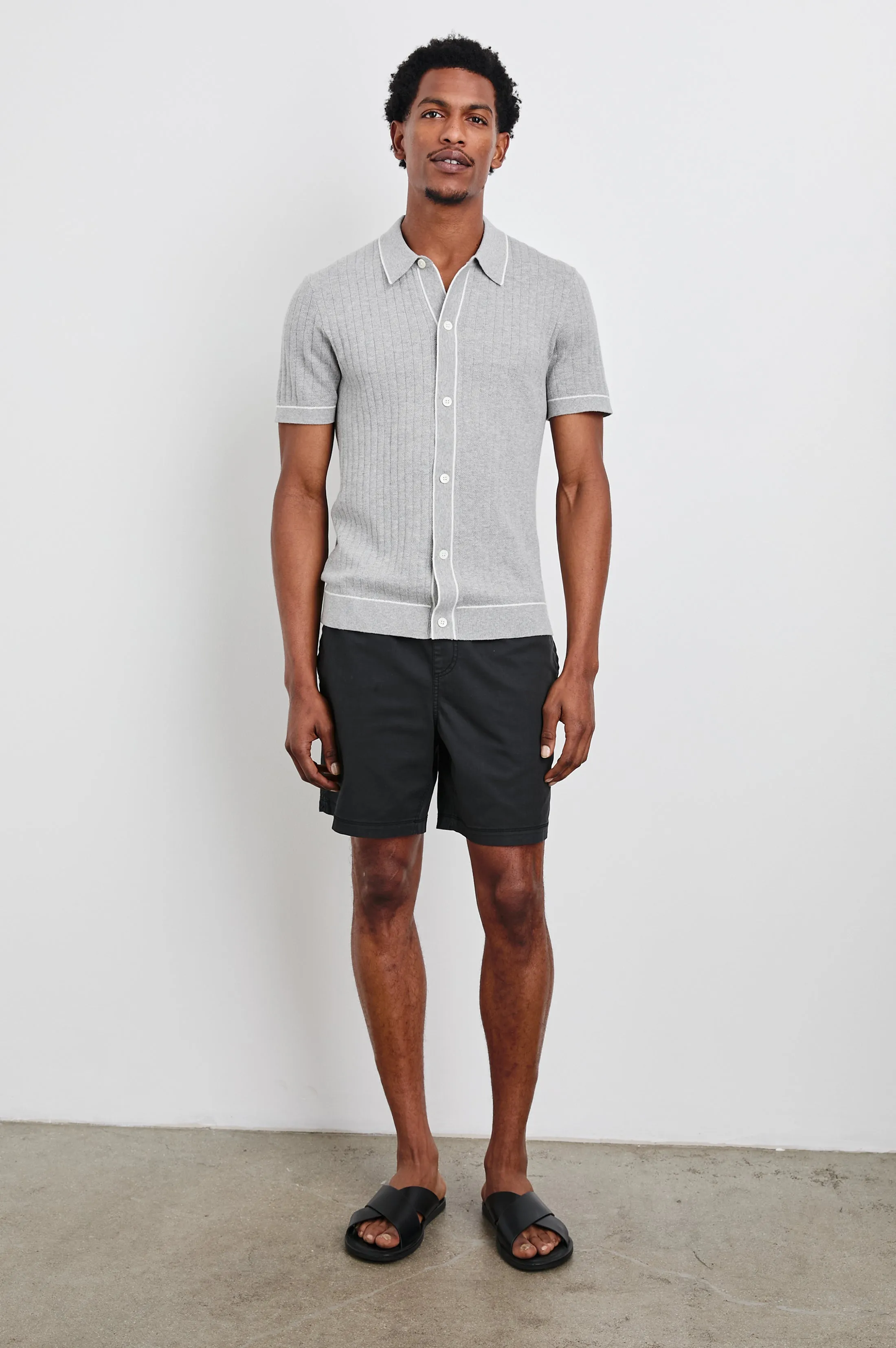 VERNON SHIRT - GREY MELANGE Rails
