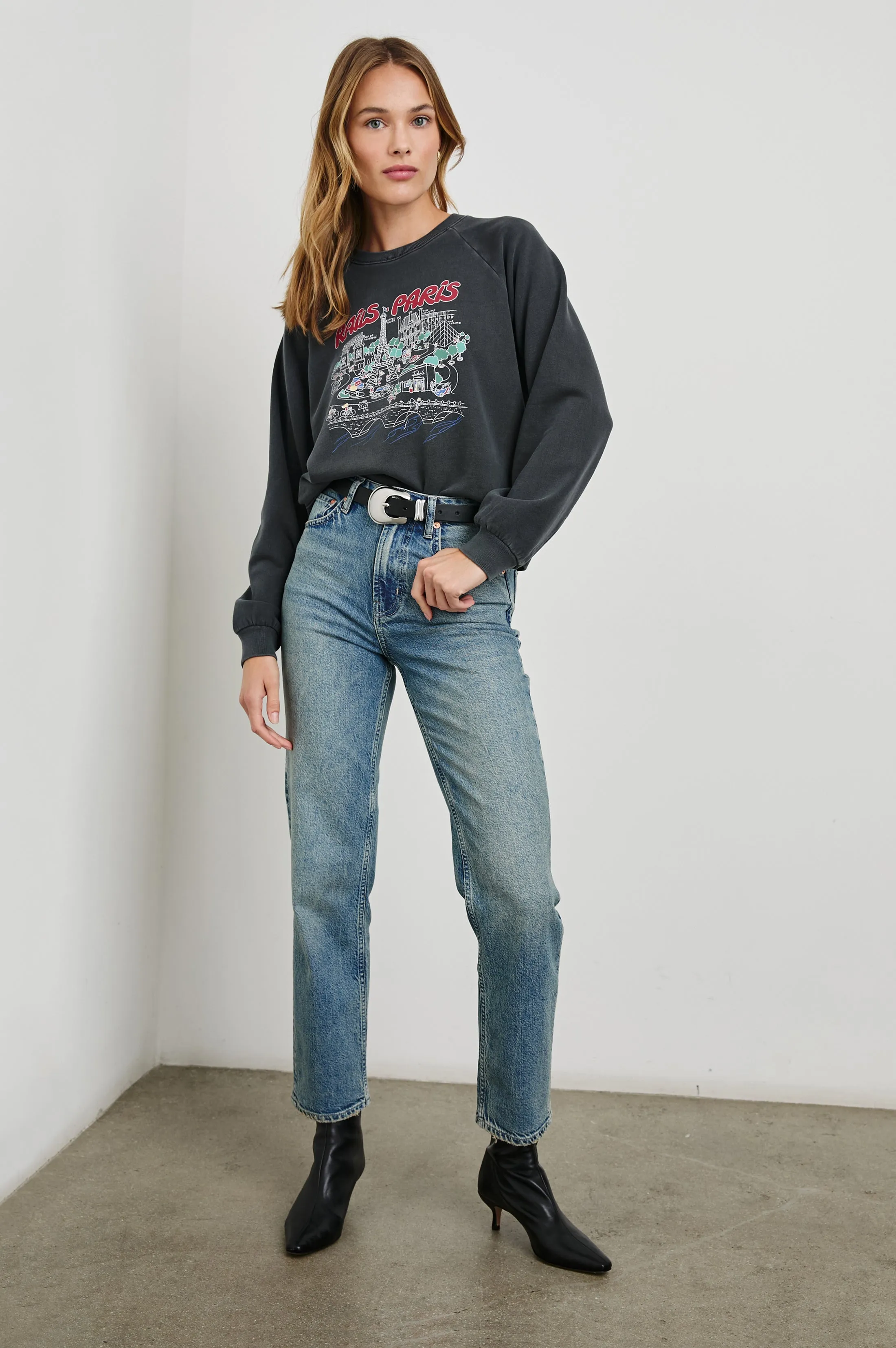 VINTAGE RAGLAN SWEATSHIRT - RAILS PARIS MAP Rails