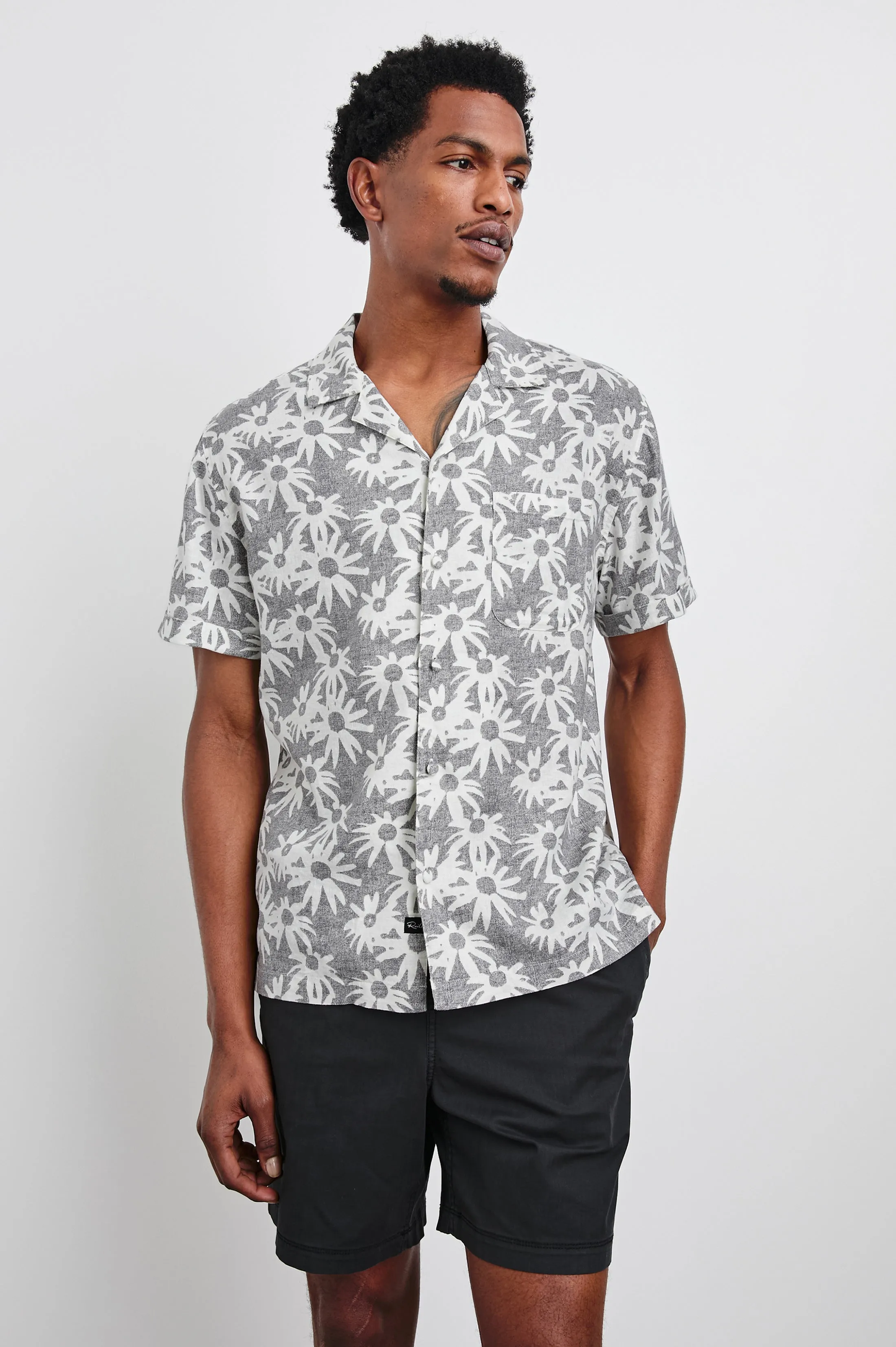 WAIMEA SHIRT - PERENNIAL CHARCOAL WHITE Rails