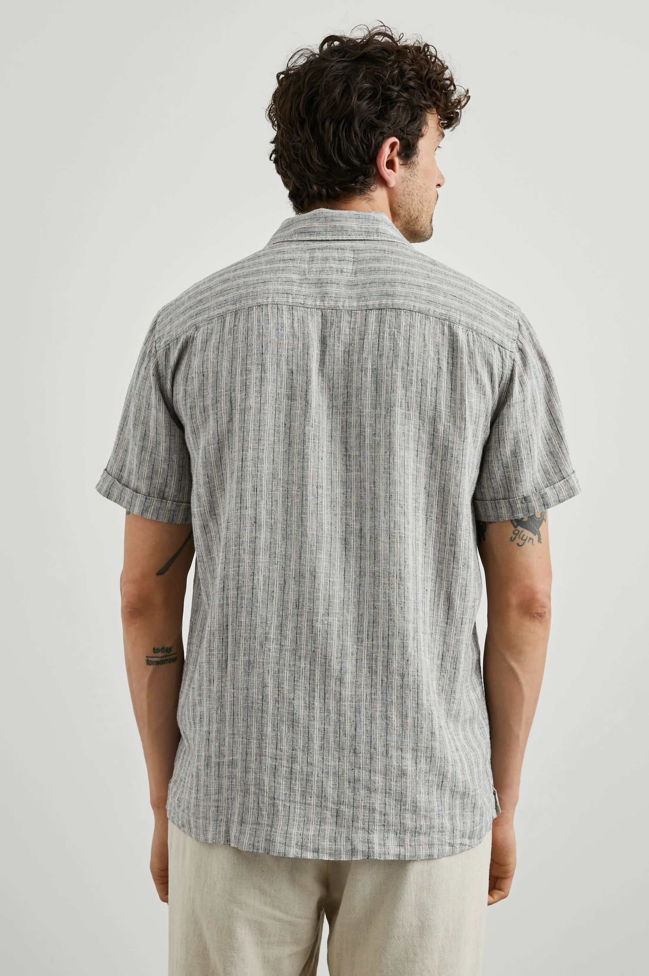 WAIMEA SHIRT - QUINOA NAVY STRIPE Rails