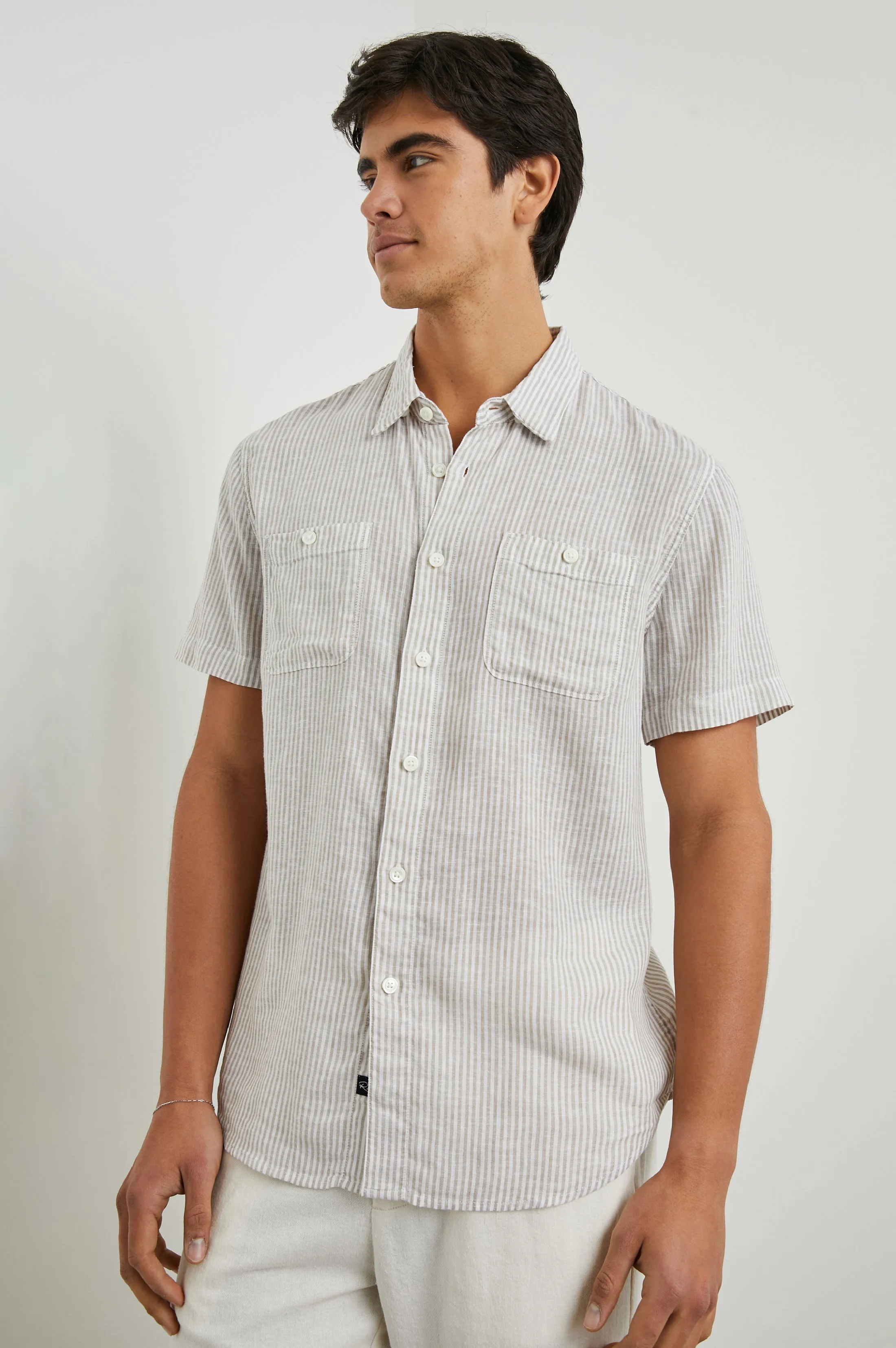 WALKER SHIRT - GHURKA WHITE RAILROAD Rails