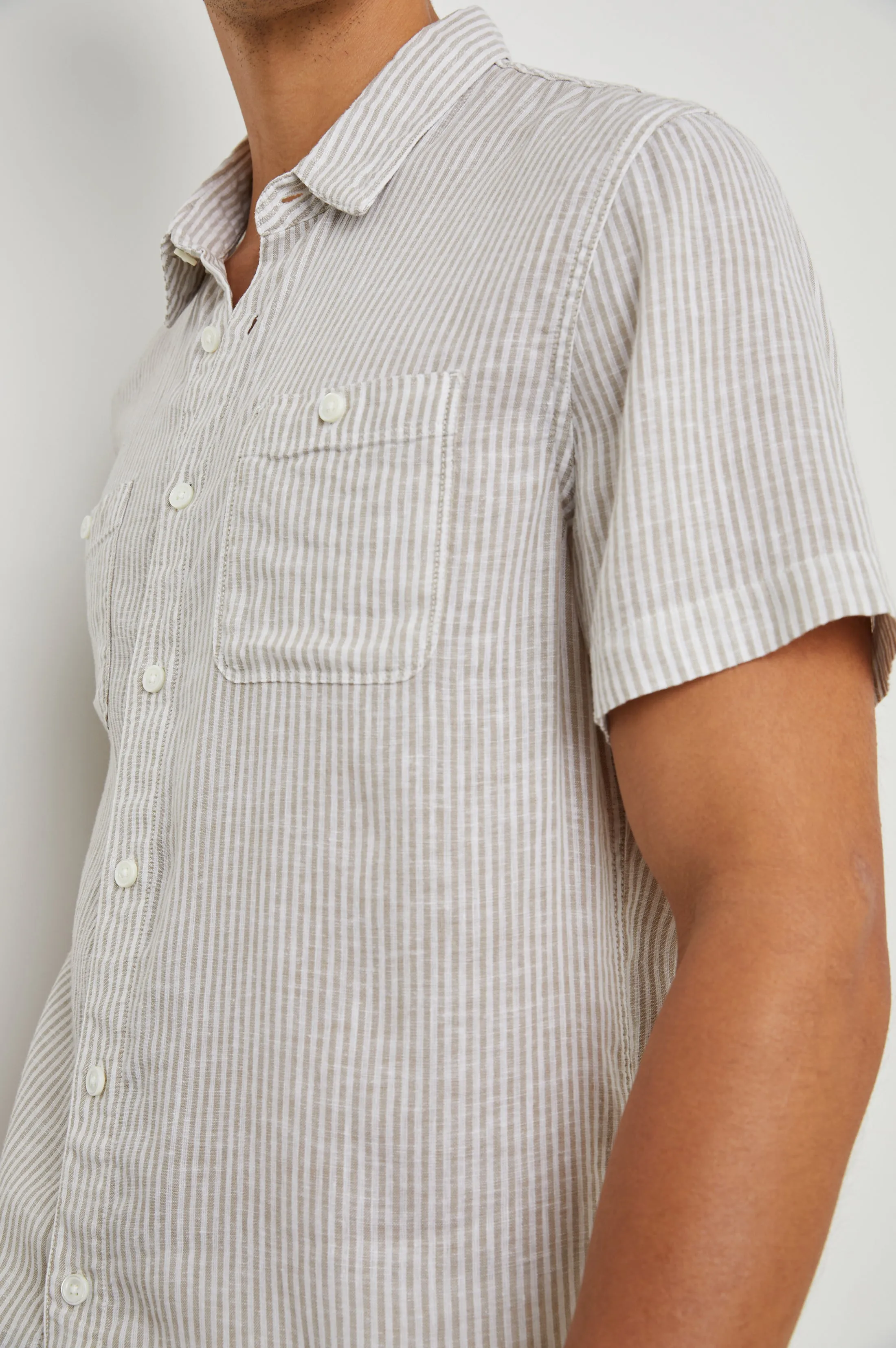 WALKER SHIRT - GHURKA WHITE RAILROAD Rails