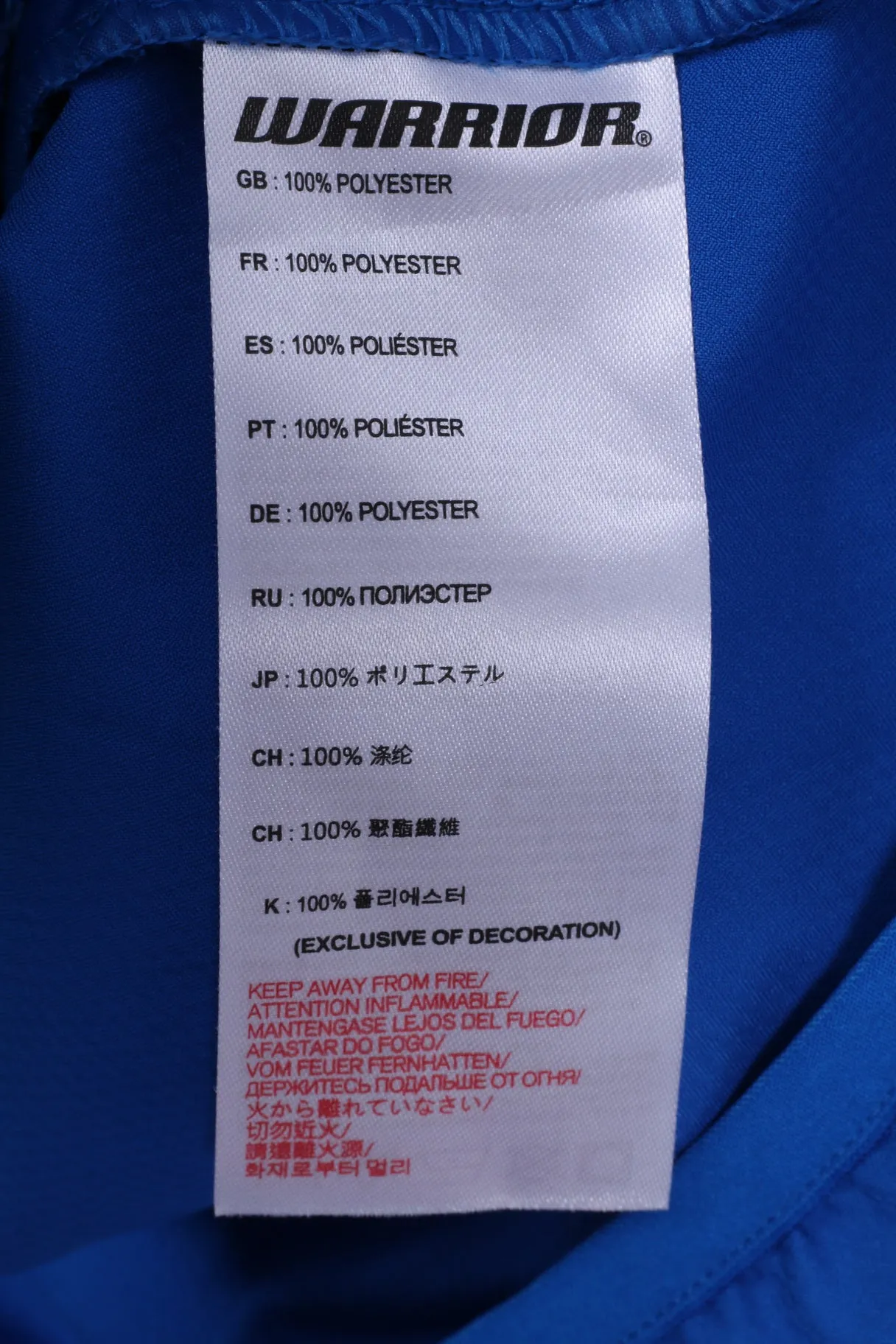 Warrior Mens M Jacket Blue Football Superheat Training Lightweight Top