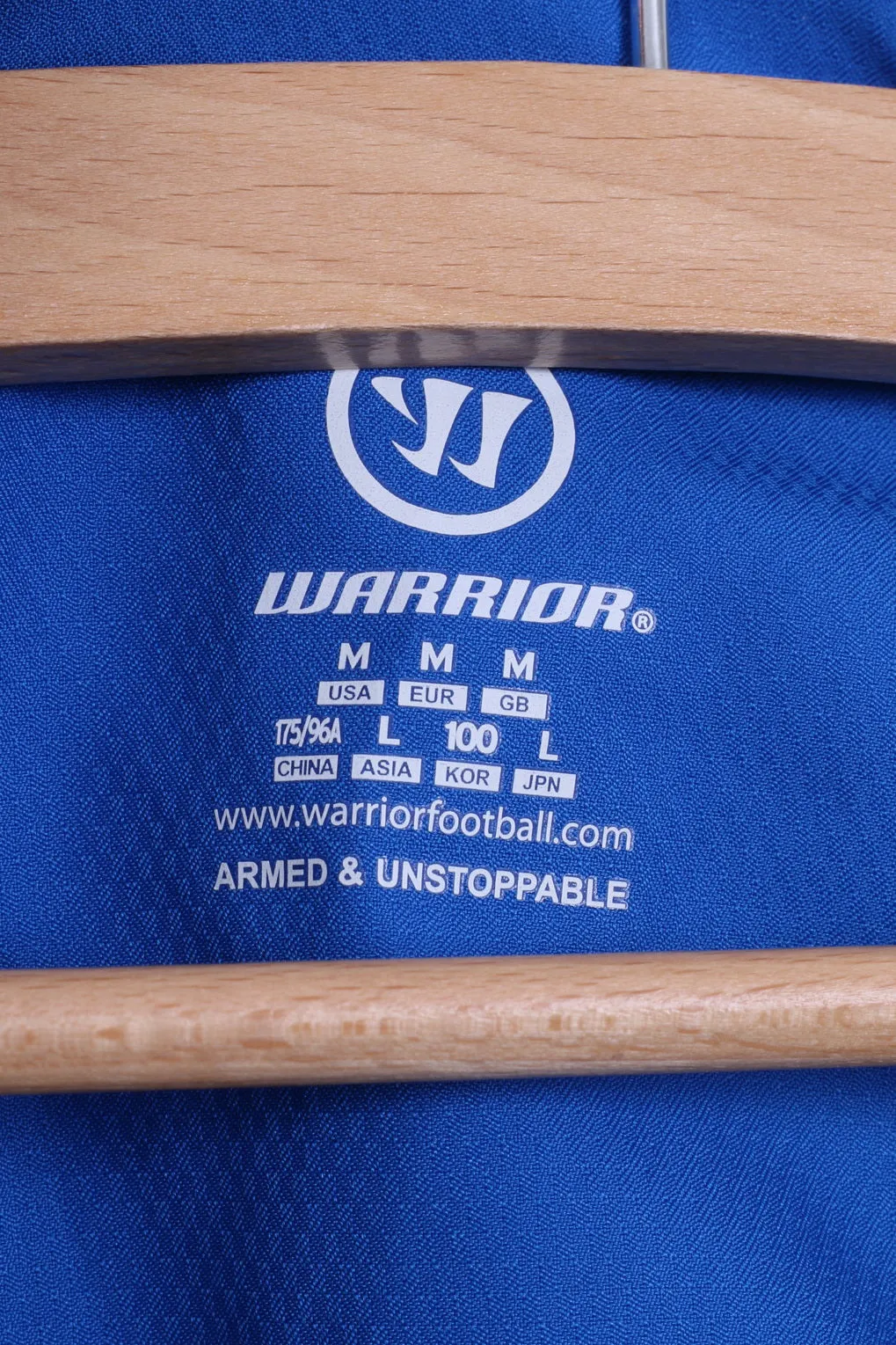 Warrior Mens M Jacket Blue Football Superheat Training Lightweight Top