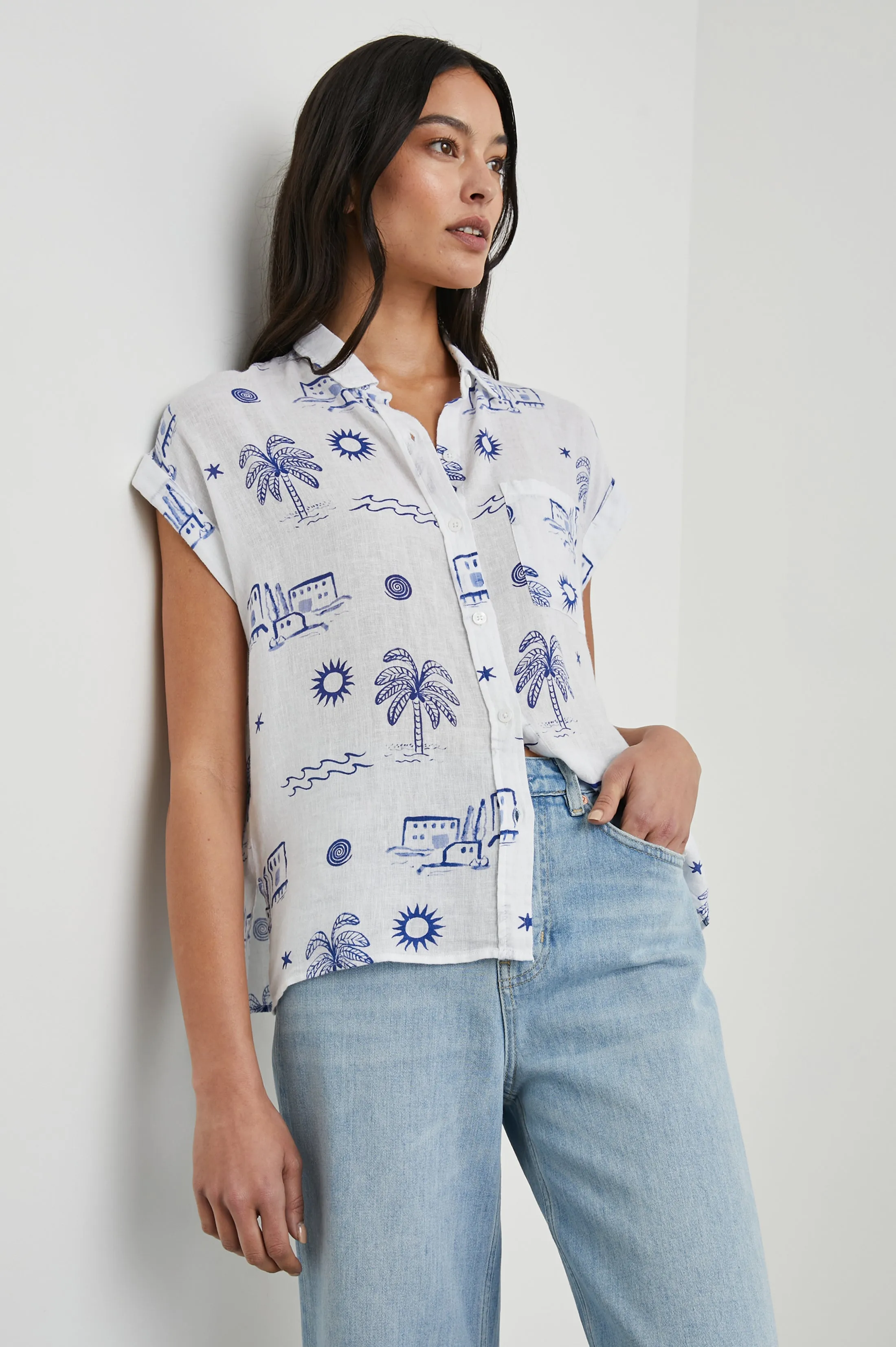 WHITNEY SHIRT - MYKONOS Rails