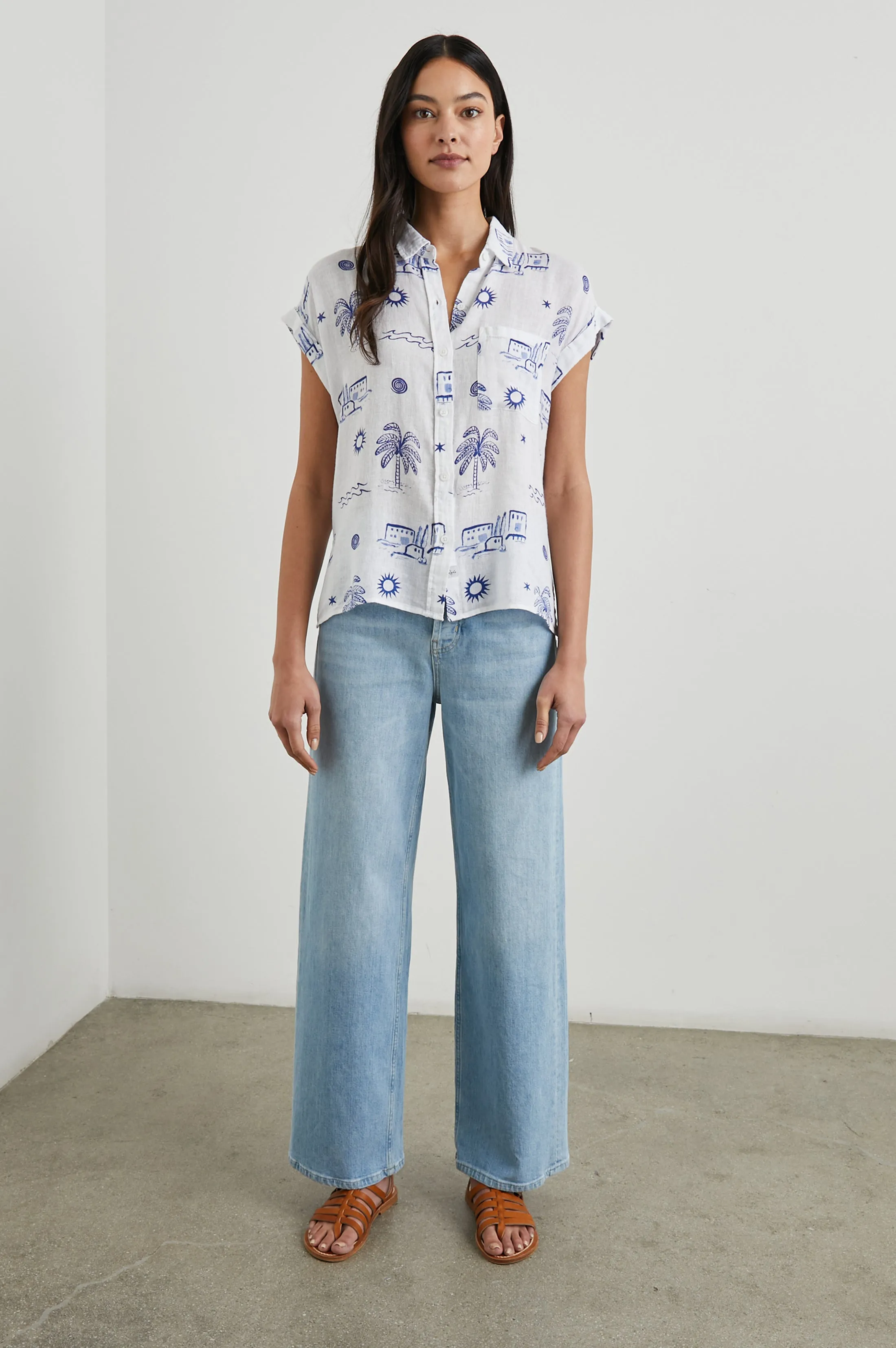 WHITNEY SHIRT - MYKONOS Rails