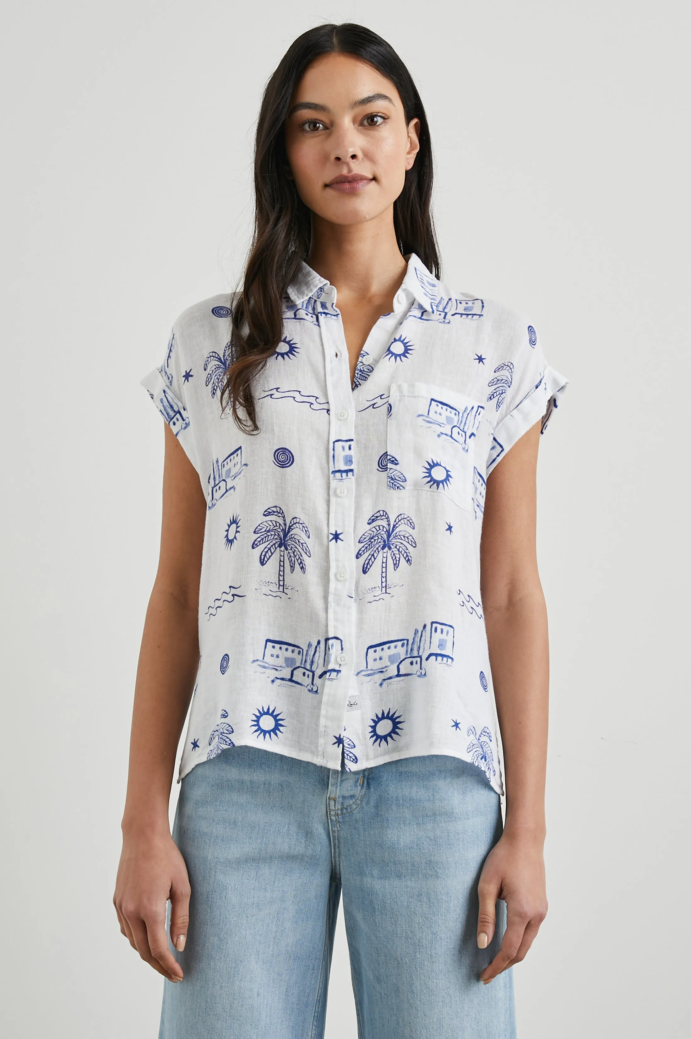 WHITNEY SHIRT - MYKONOS Rails