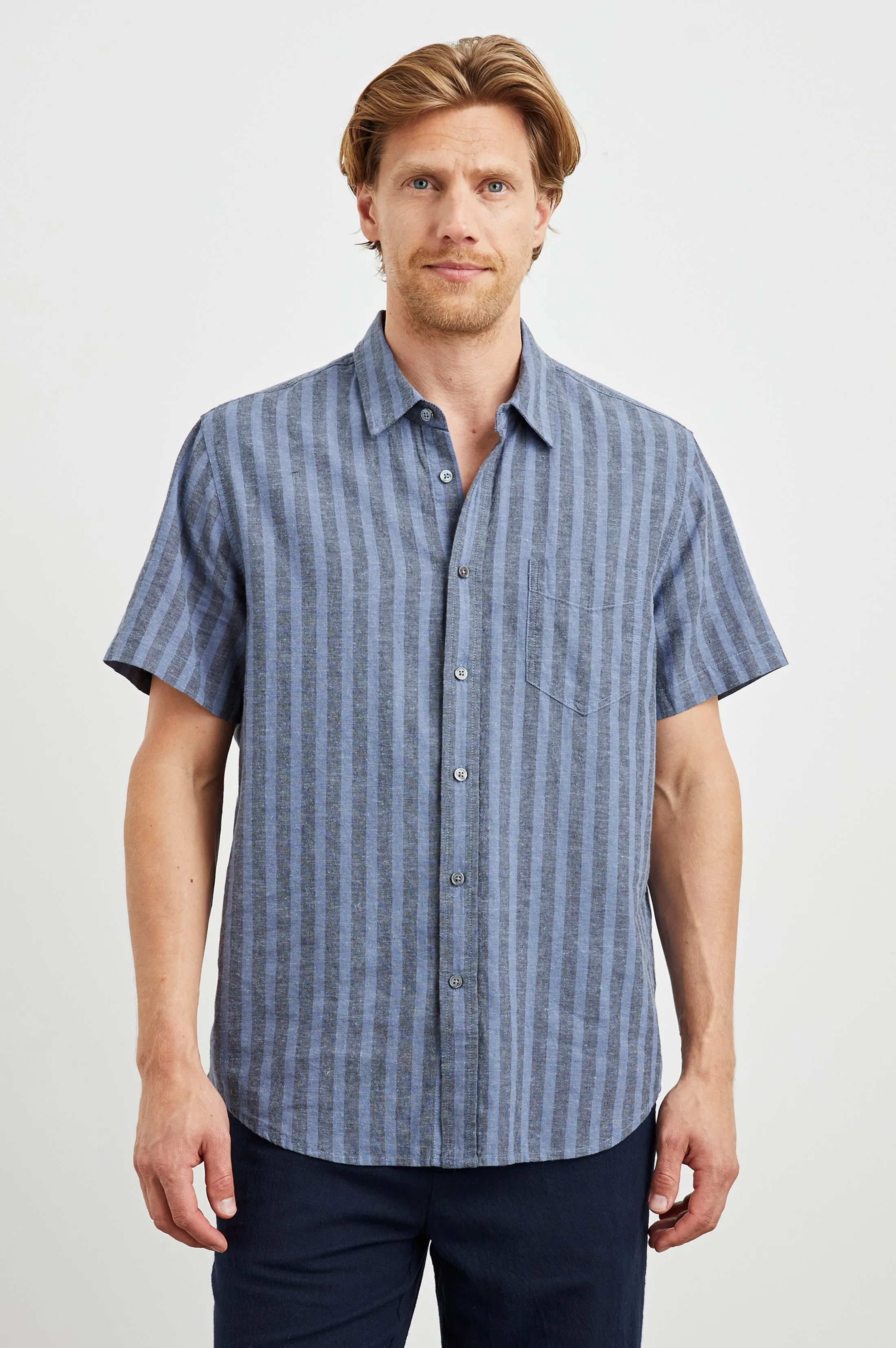 WILDER SHIRT - MARINE SAPPHIRE STRIPE Rails