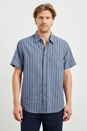 WILDER SHIRT - MARINE SAPPHIRE STRIPE Rails