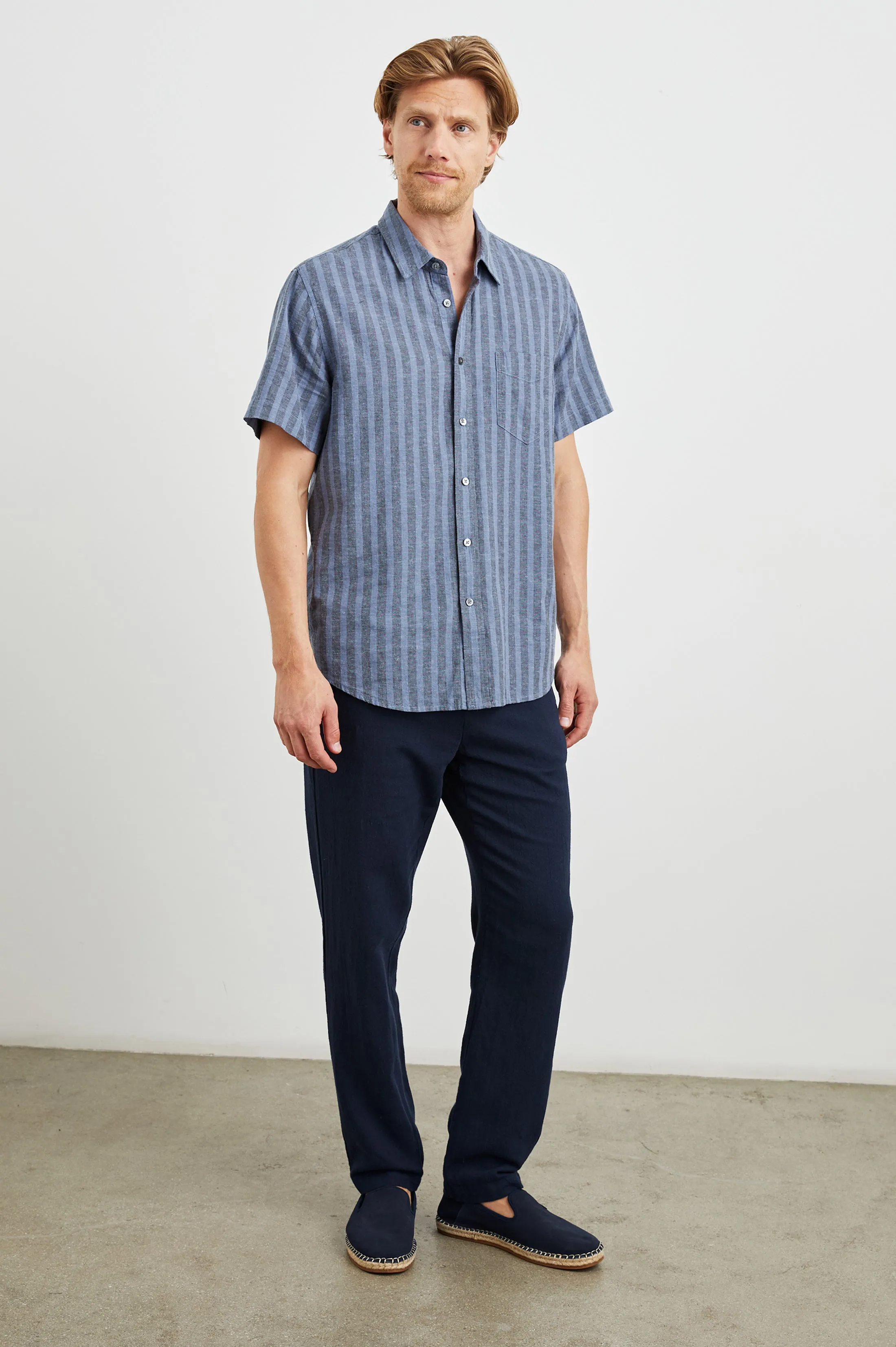 WILDER SHIRT - MARINE SAPPHIRE STRIPE Rails