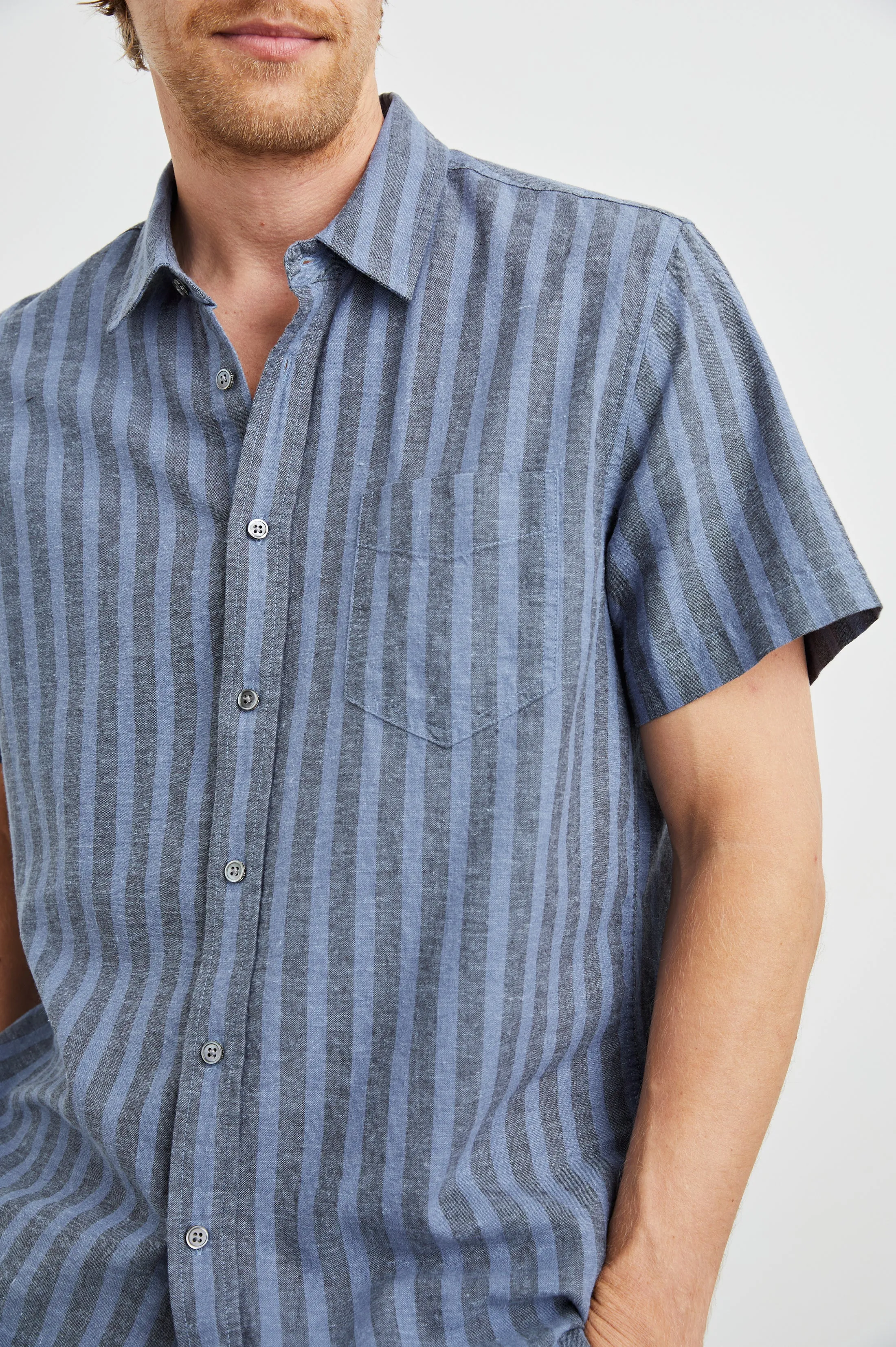 WILDER SHIRT - MARINE SAPPHIRE STRIPE Rails