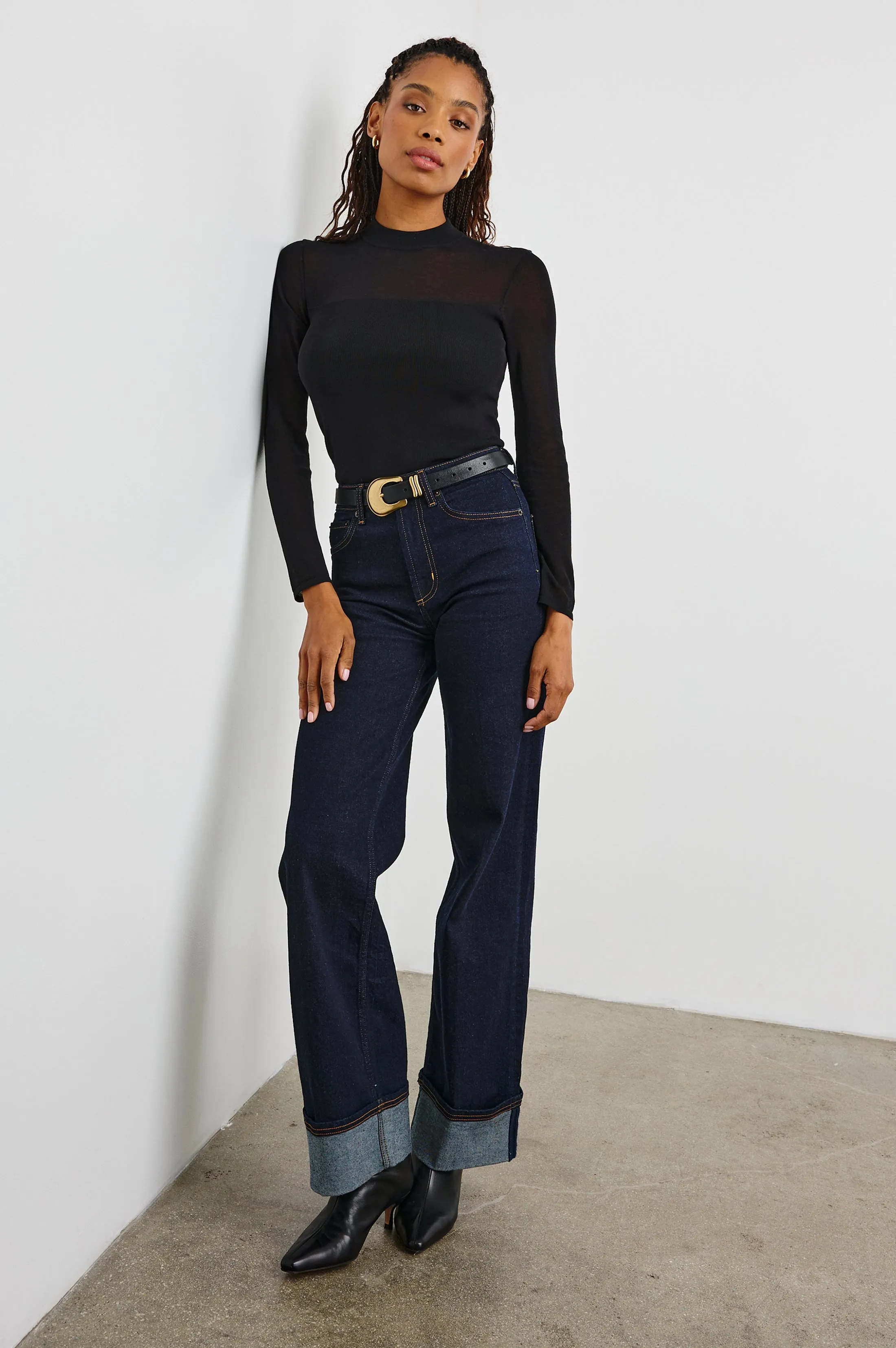 WINONA TOP - BLACK Rails