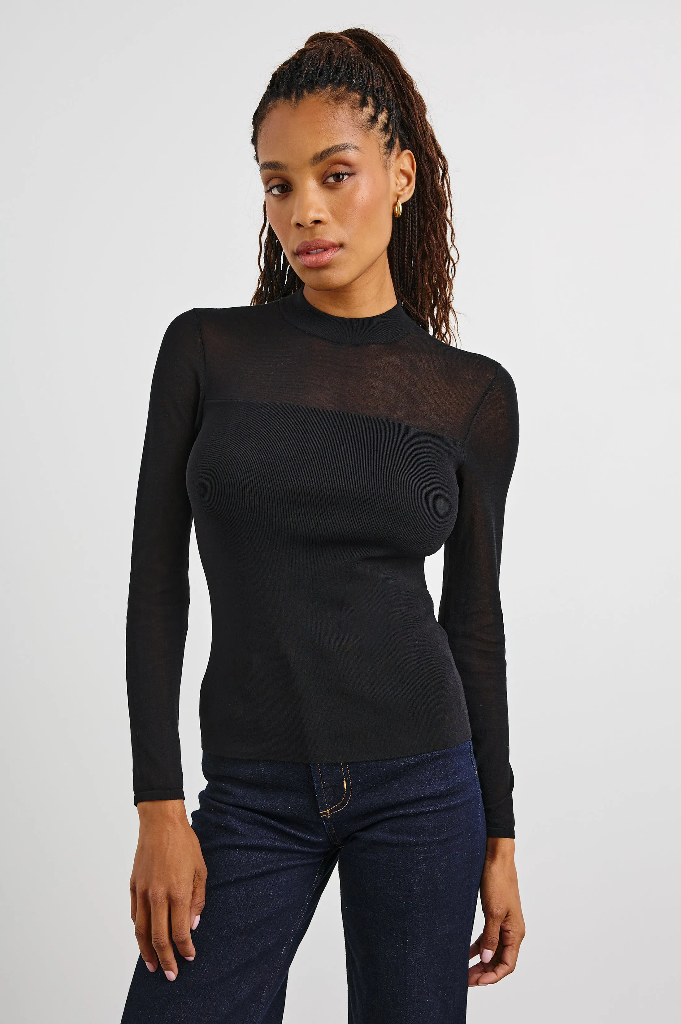 WINONA TOP - BLACK Rails