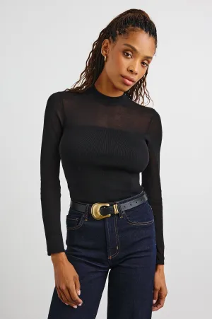 WINONA TOP - BLACK Rails
