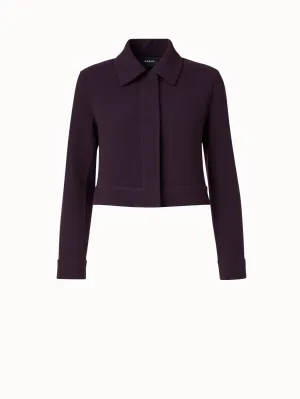 Wool Crêpe Double-Face Short Jacket Akris