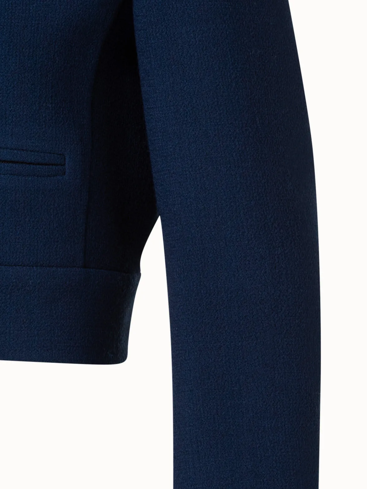 Wool Crêpe Double-Face Short Jacket Akris