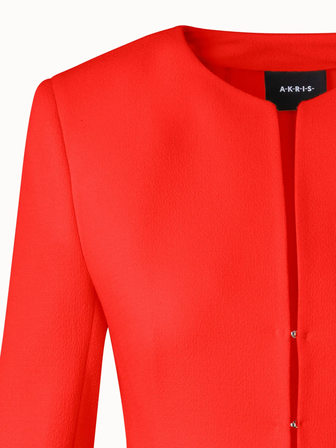 Wool Crêpe Double-Face Short Jacket Akris