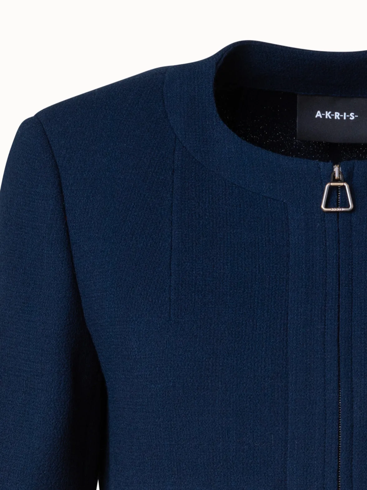 Wool Crêpe Double-Face Short Jacket Akris