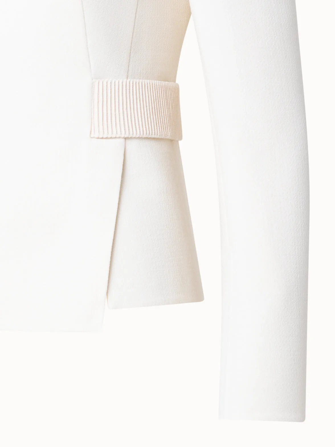 Wool Crêpe Double-Face Short Jacket Akris