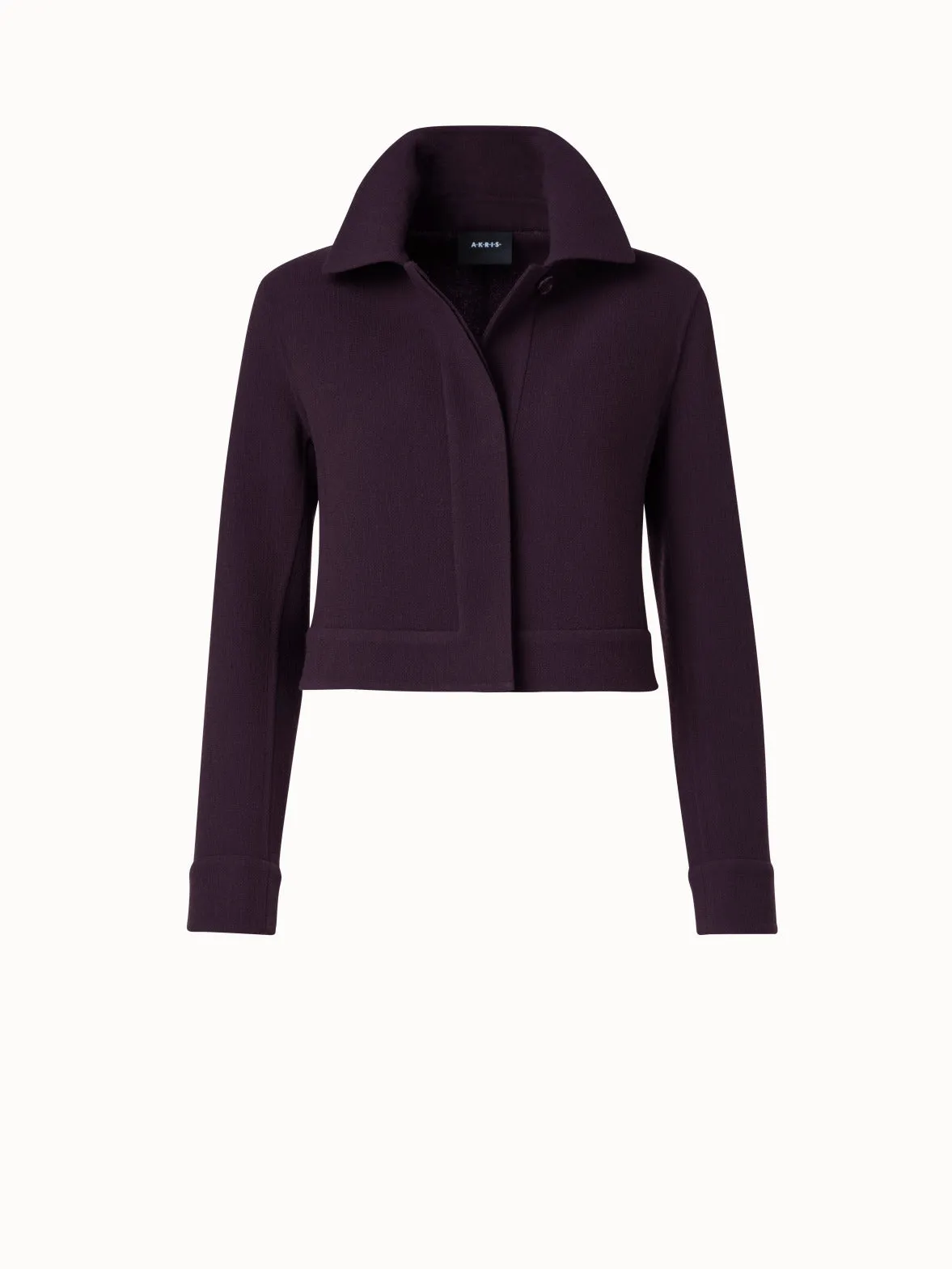Wool Crêpe Double-Face Short Jacket Akris