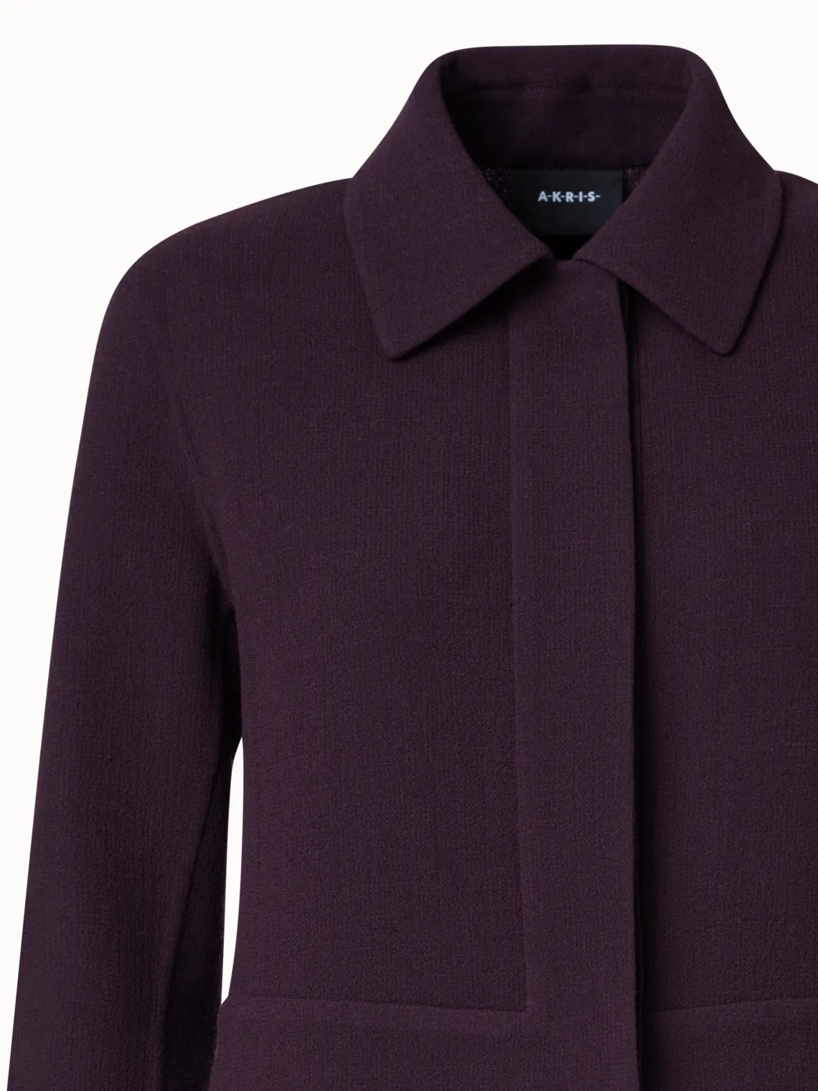 Wool Crêpe Double-Face Short Jacket Akris